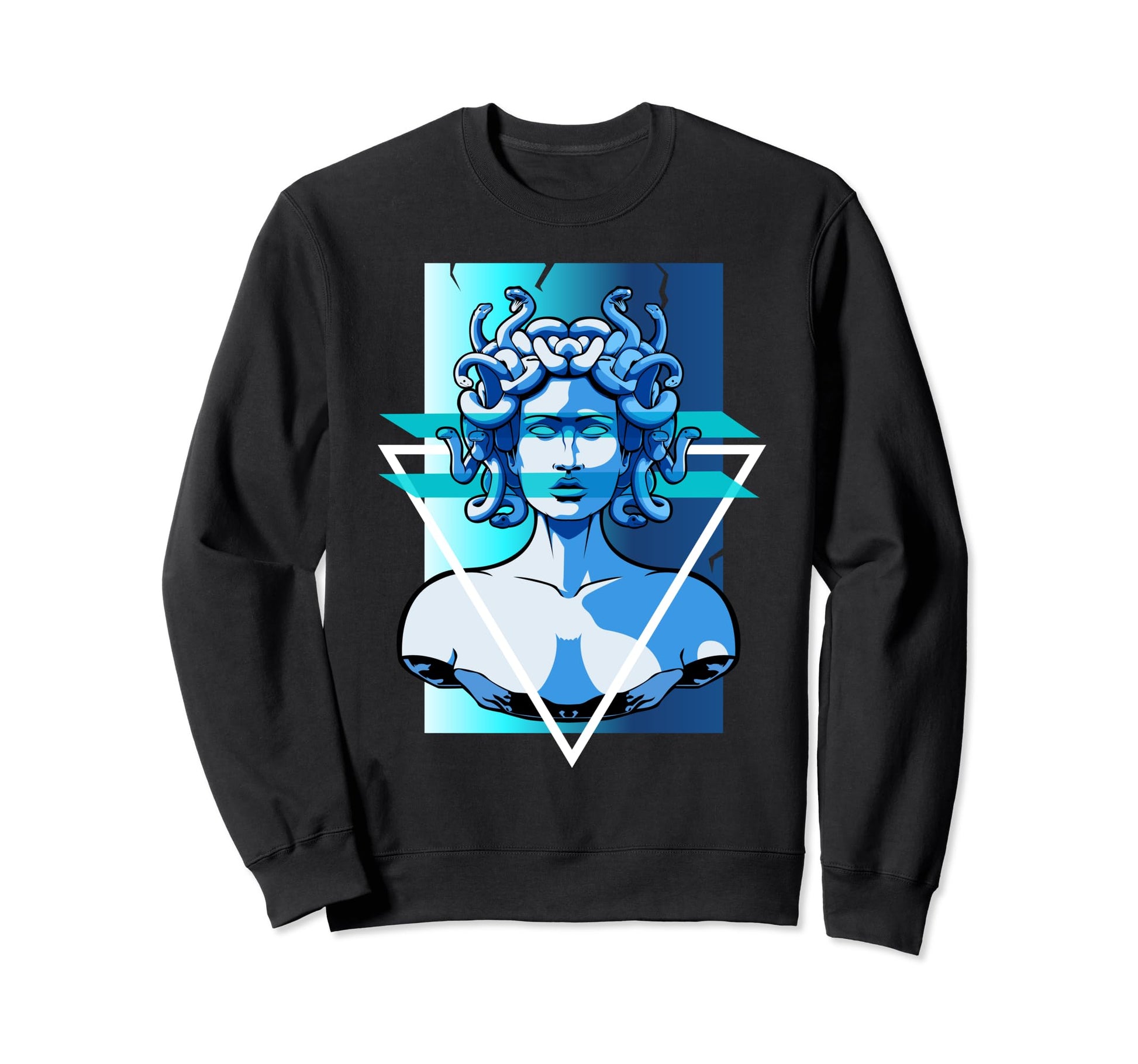 Aesthetic Vaporwave Greek Sweatshirt - Casual Everyday Wear for Adults - T-Shirt, Sweatshirt, Hoodie
