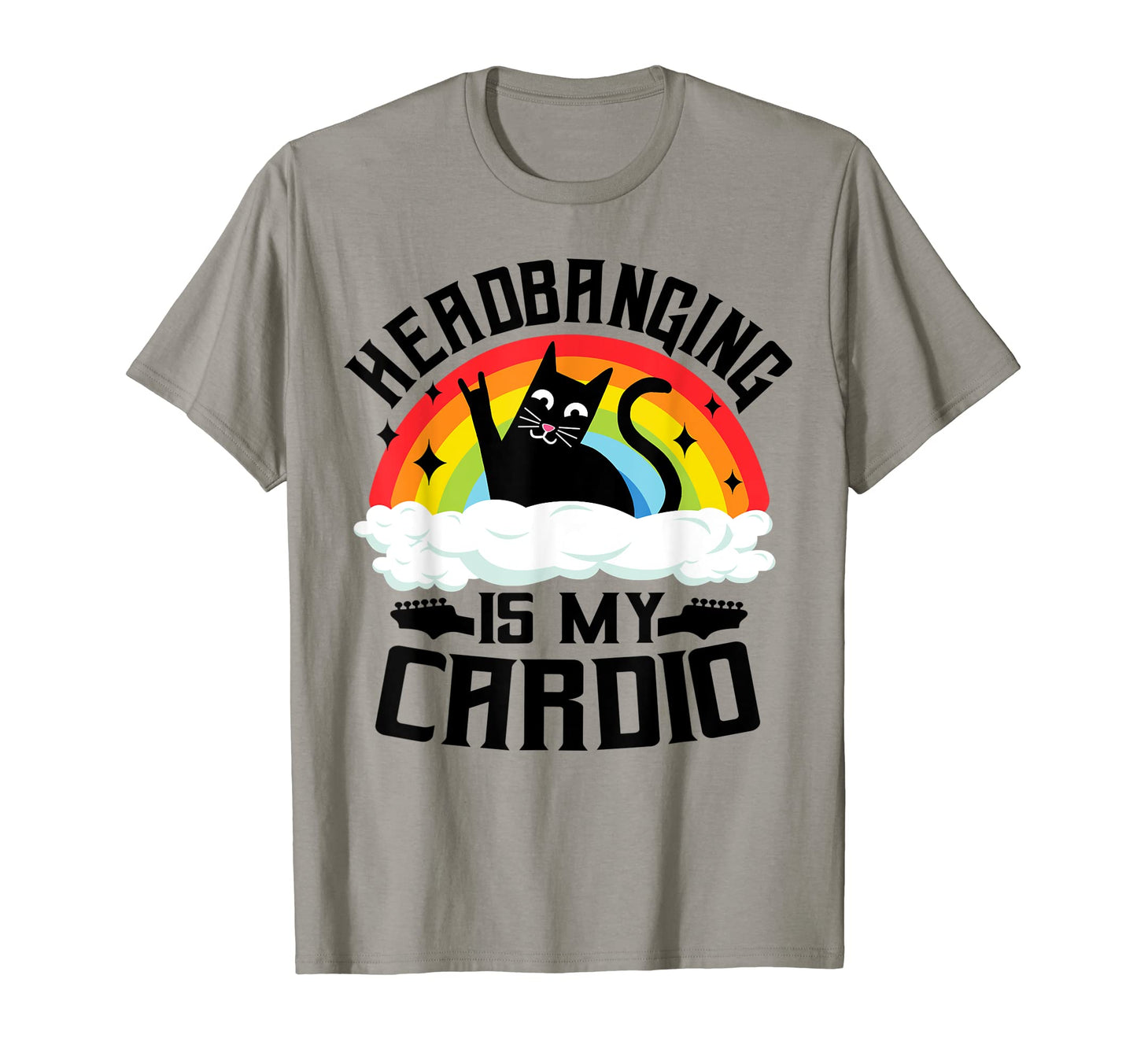 Headbanging Is My Cardio Cat T-Shirt - Fun Novelty Design for Adults - T-Shirt, Sweatshirt, Hoodie