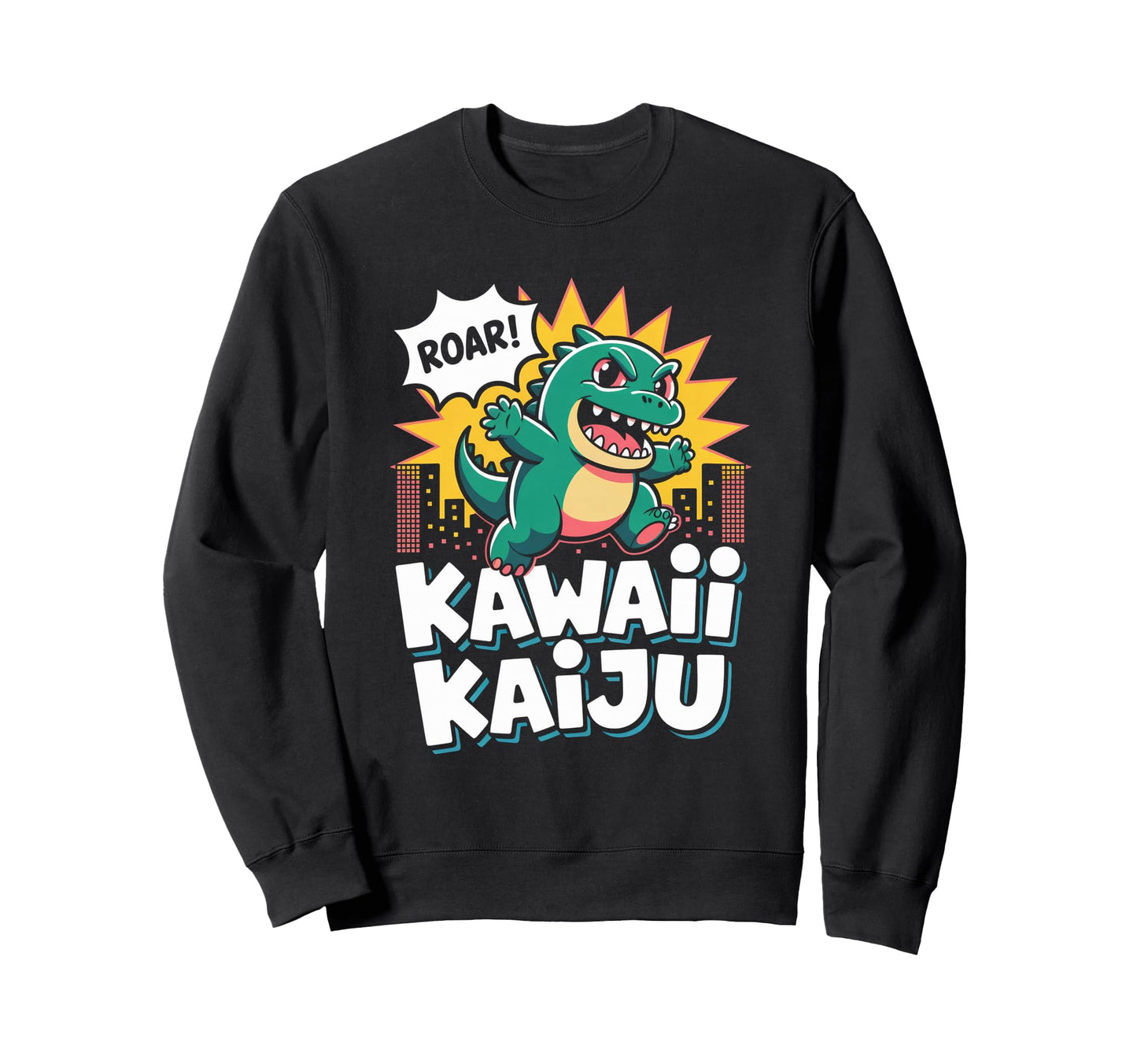 Kawaii Kaiju Pop Culture Sweatshirt - Fun Novelty Design Men Women - T-Shirt, Sweatshirt, Hoodie
