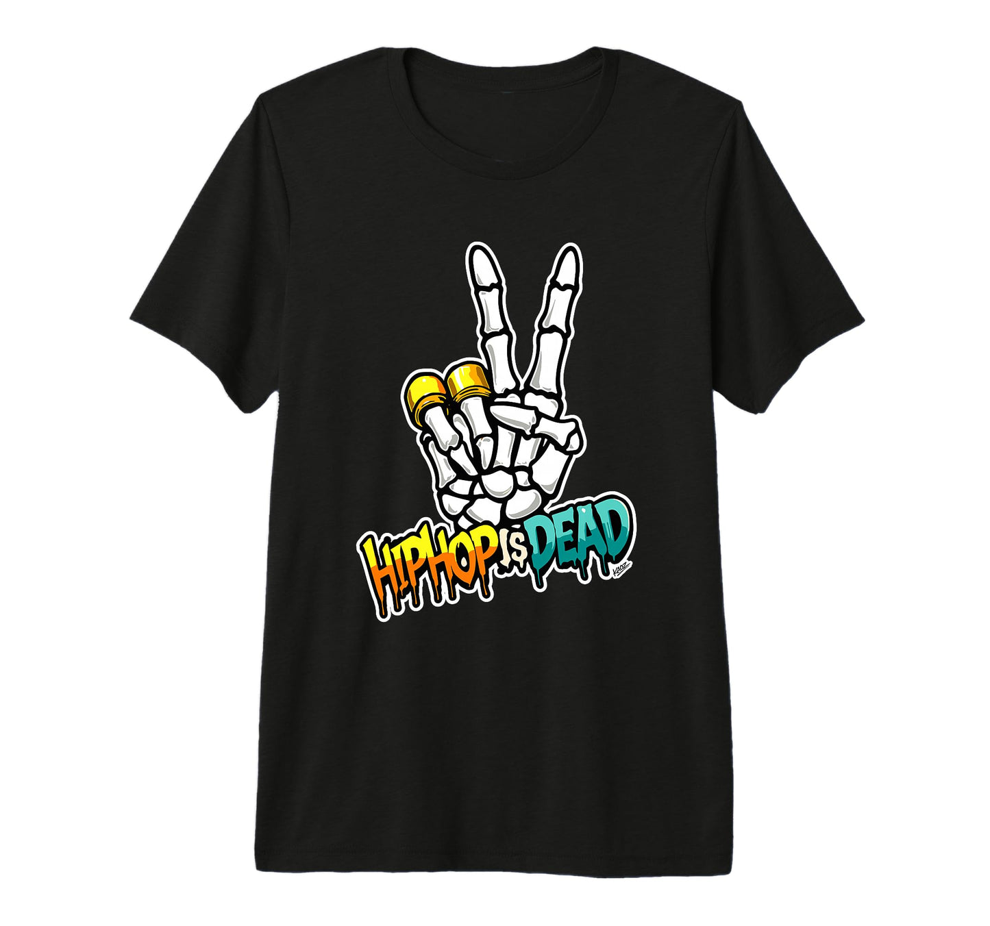 Hip Hop Skeleton Hand Street Art T-Shirt - Aesthetic Graphic for Adults - T-Shirt, Sweatshirt, Hoodie