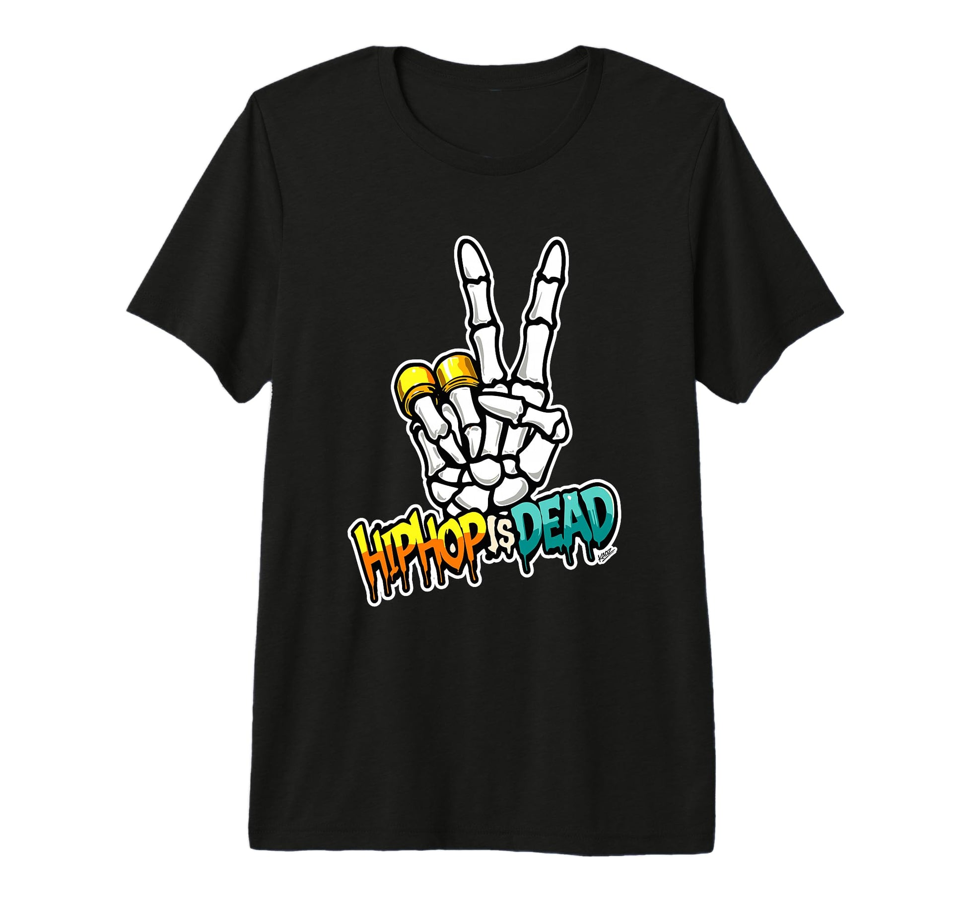 Hip Hop Skeleton Hand Street Art T-Shirt - Aesthetic Graphic for Adults - T-Shirt, Sweatshirt, Hoodie