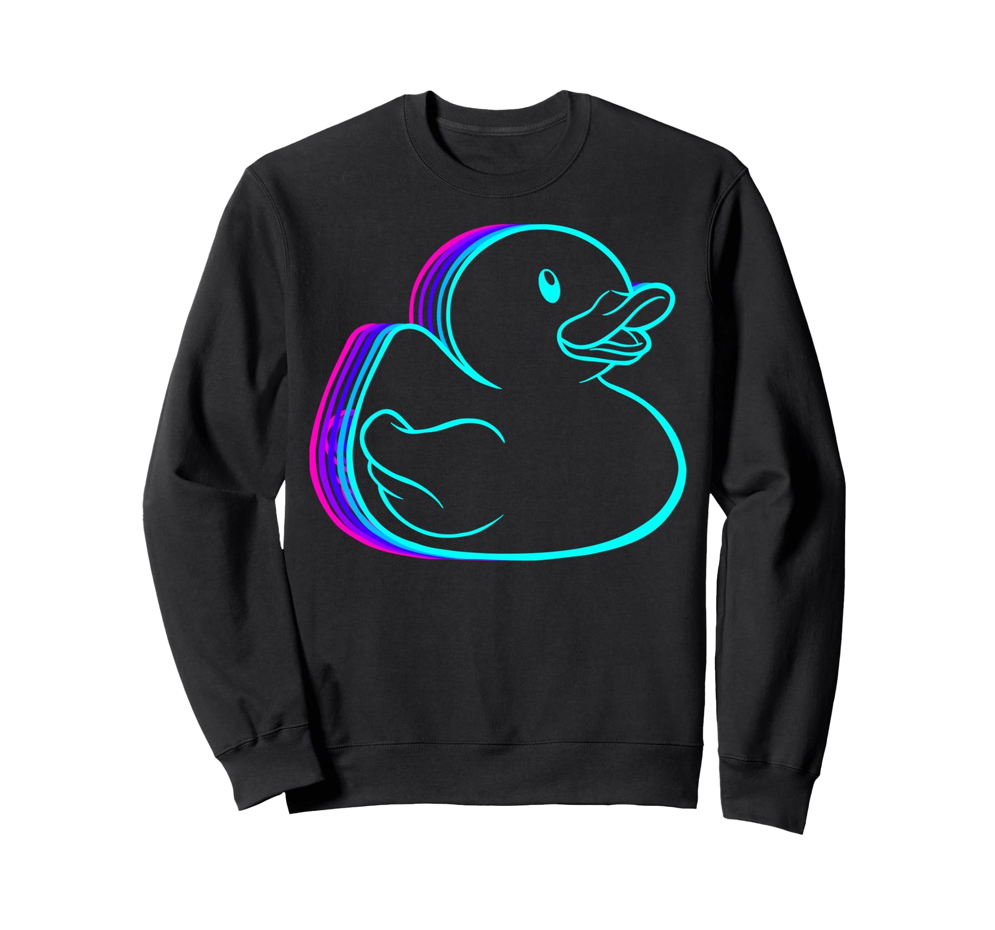 Rubber Duck Ducky Vaporwave Sweatshirt - Custom Art Print Men Women - T-Shirt, Sweatshirt, Hoodie