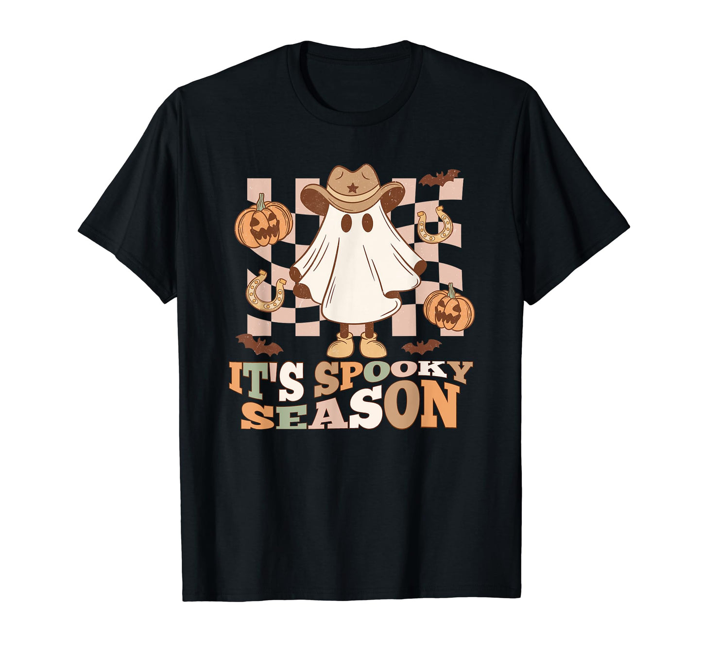 Halloween Boo Ghost Western Country T-Shirt - Unique Graphic Men Women - T-Shirt, Sweatshirt, Hoodie