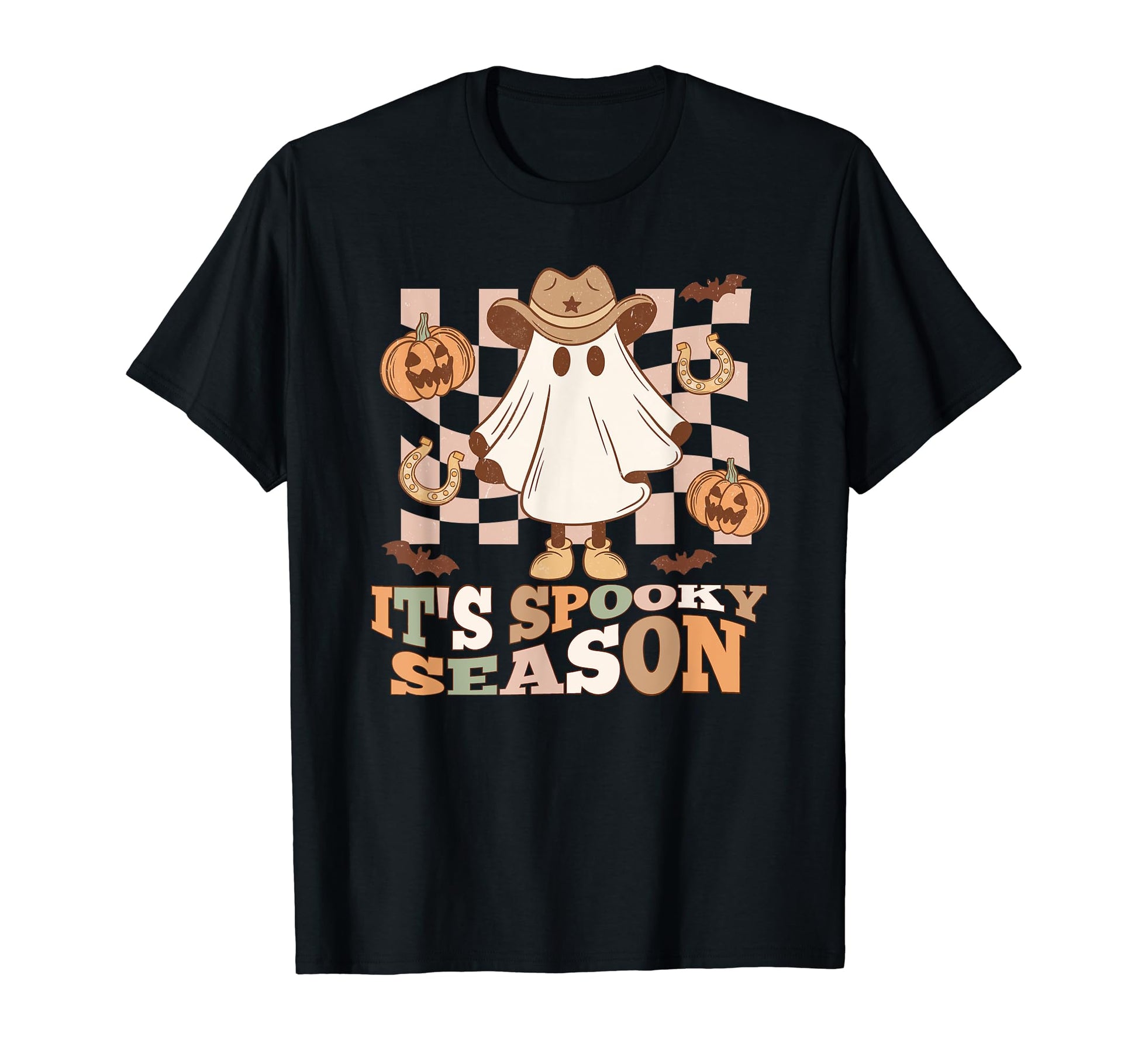 Halloween Boo Ghost Western Country T-Shirt - Unique Graphic Men Women - T-Shirt, Sweatshirt, Hoodie