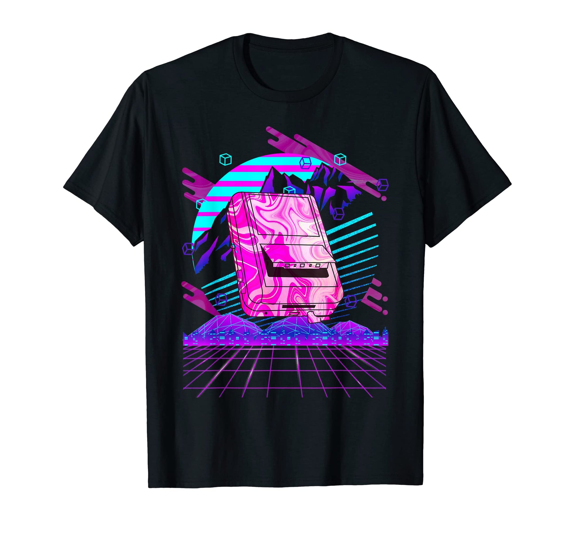 Cassette Music Player Vaporwave T-Shirt - Graphic Print for Adults - T-Shirt, Sweatshirt, Hoodie