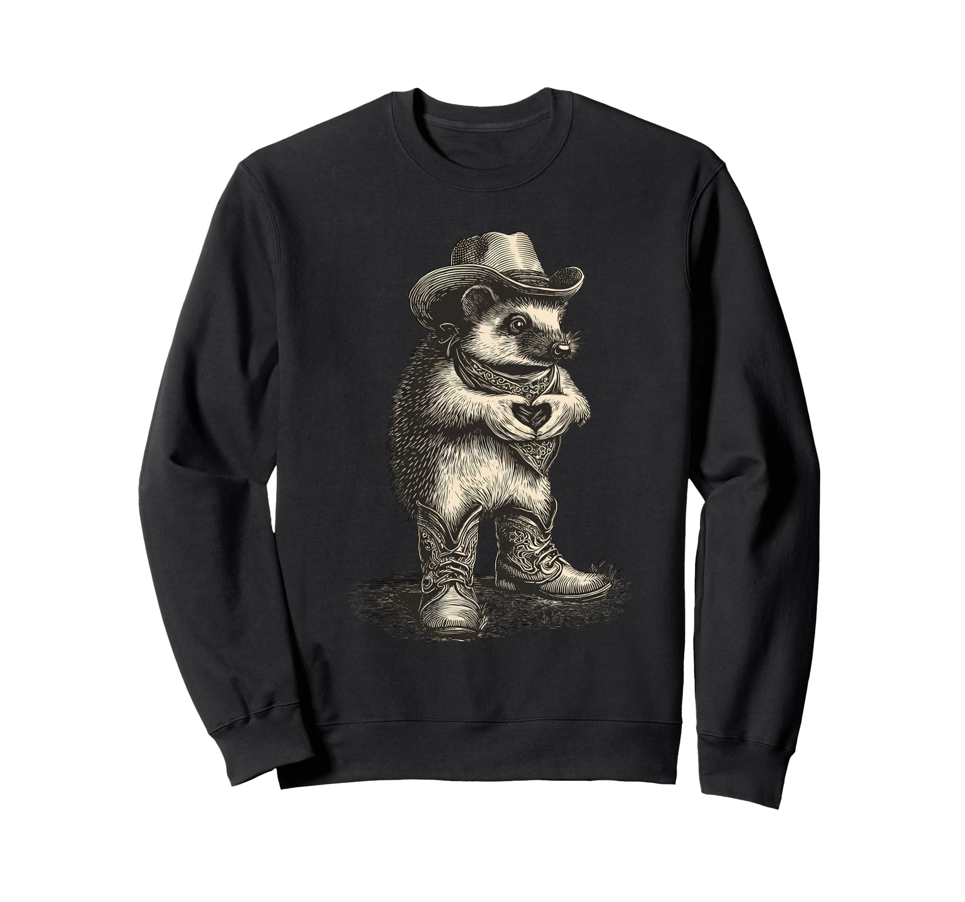 Hedgehog Cowboy Rodeo Cowgirl Sweatshirt - Streetwear Style Men Women - T-Shirt, Sweatshirt, Hoodie