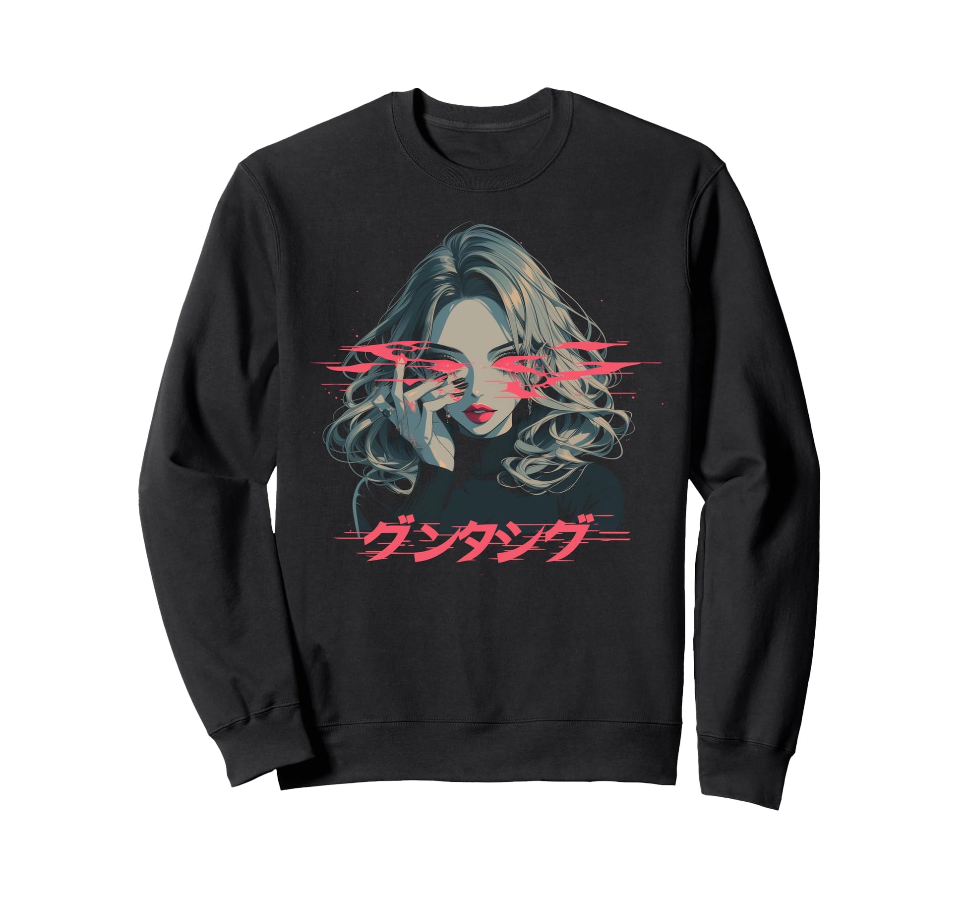 Goth Grunge Demon Anime Waifu Horror Sweatshirt - Graphic Print Men Women - T-Shirt, Sweatshirt, Hoodie