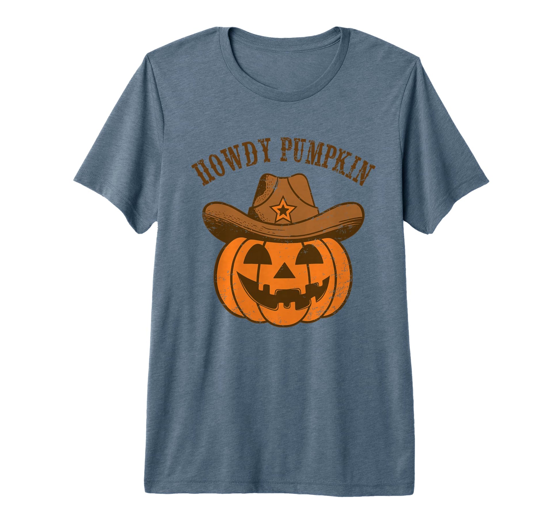 Howdy Pumpkin Autumn Western Halloween T-Shirt - Novelty Apparel Men Women - T-Shirt, Sweatshirt, Hoodie
