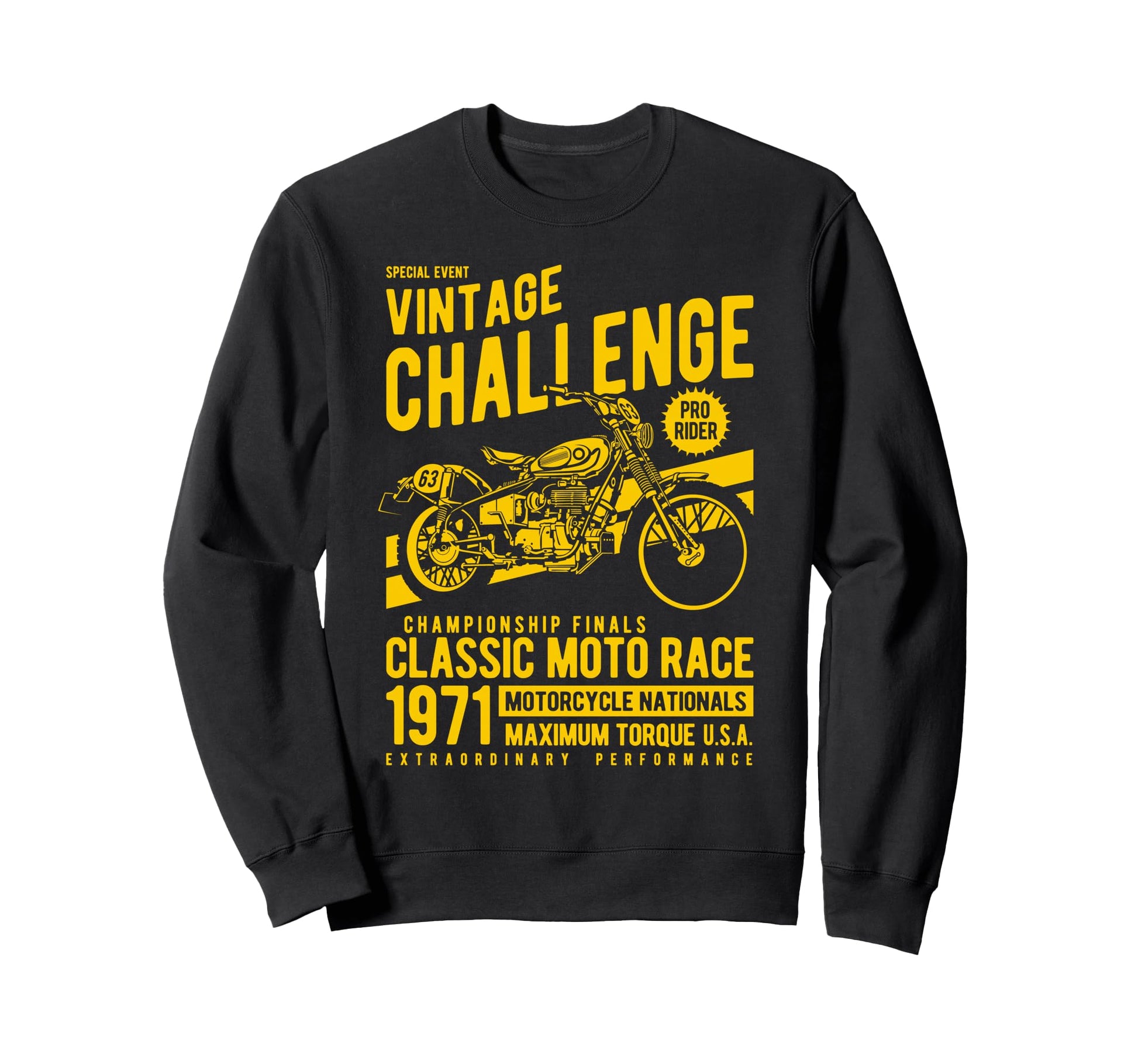Challenge Motorcycle Race Sweatshirt - Casual Everyday Wear for Adults - T-Shirt, Sweatshirt, Hoodie