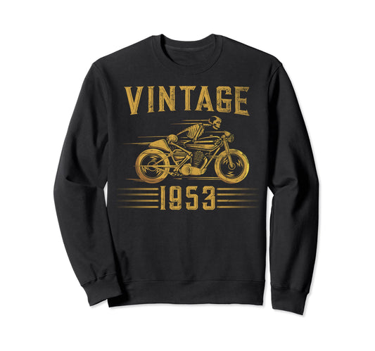1953 Biker Motorcycle Sweatshirt - Graphic Print Unisex - T-Shirt, Sweatshirt, Hoodie