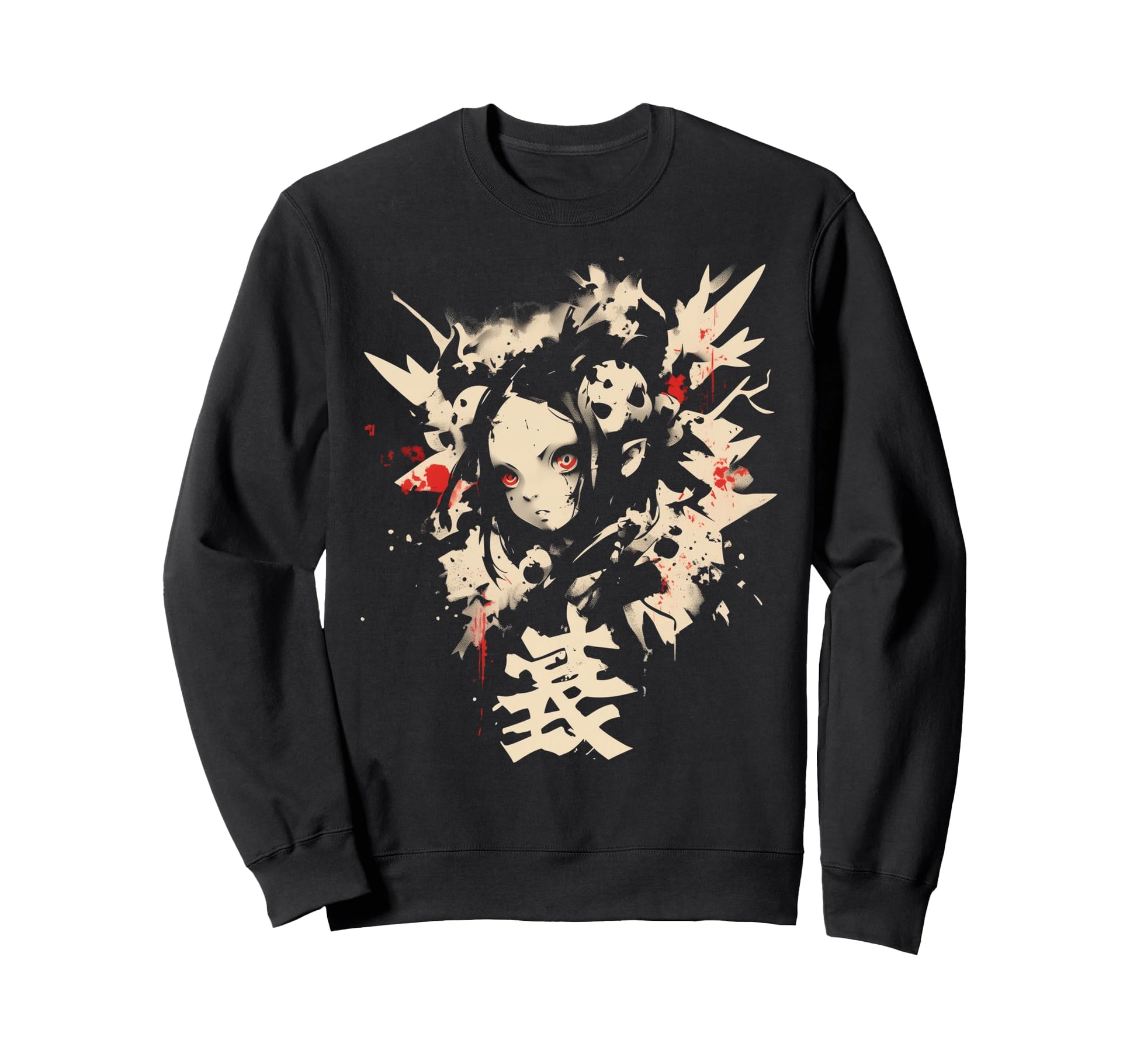 Goth Grunge Demon Anime Waifu Horror Sweatshirt - Graphic Print Men Women - T-Shirt, Sweatshirt, Hoodie