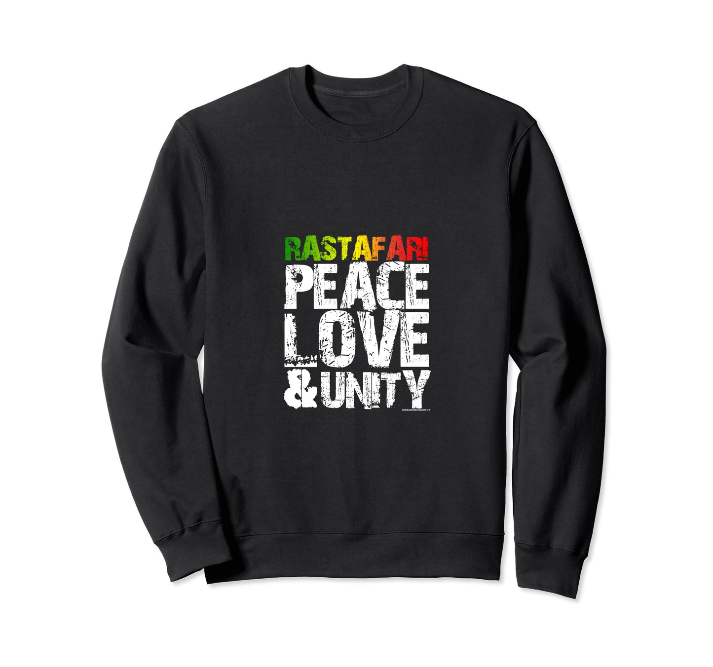 Peace Love Unity Rastafari Sweatshirt - Unique Graphic Unisex - T-Shirt, Sweatshirt, Hoodie