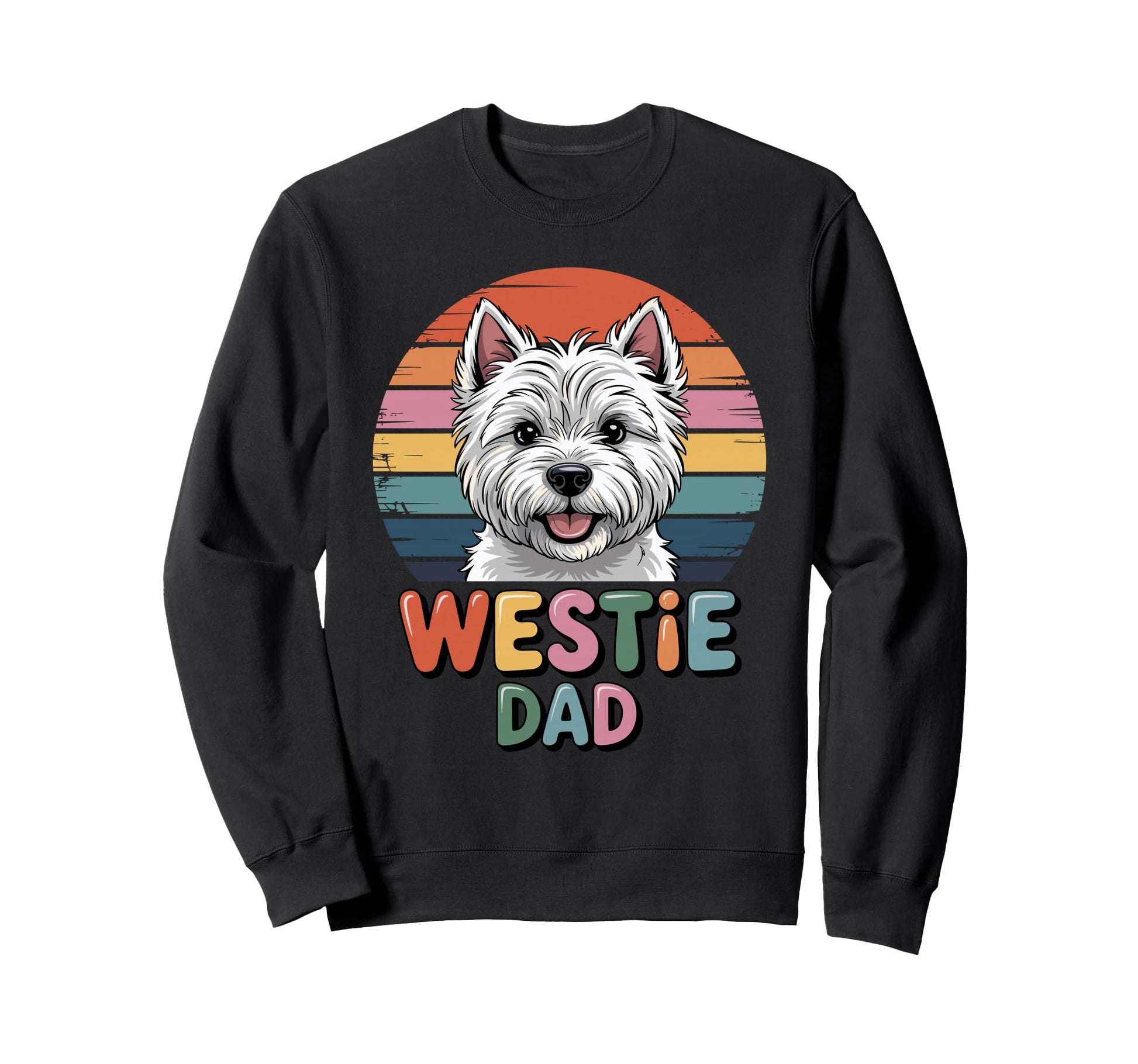 Westie Dad West Highland White Terrier Sweatshirt - Minimalist Print Unisex - T-Shirt, Sweatshirt, Hoodie