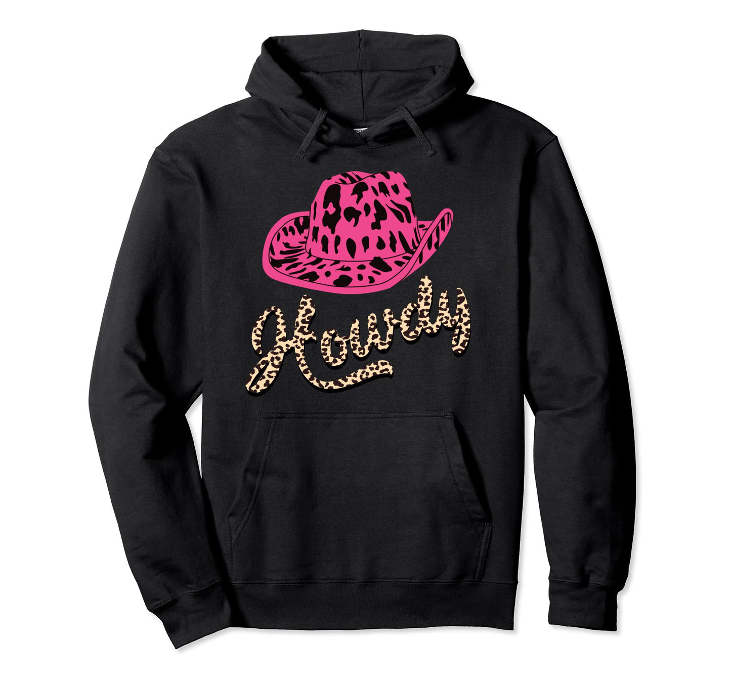 Rodeo White Howdy Western Cowboy Hat Hoodie - Graphic Print Men Women - T-Shirt, Sweatshirt, Hoodie