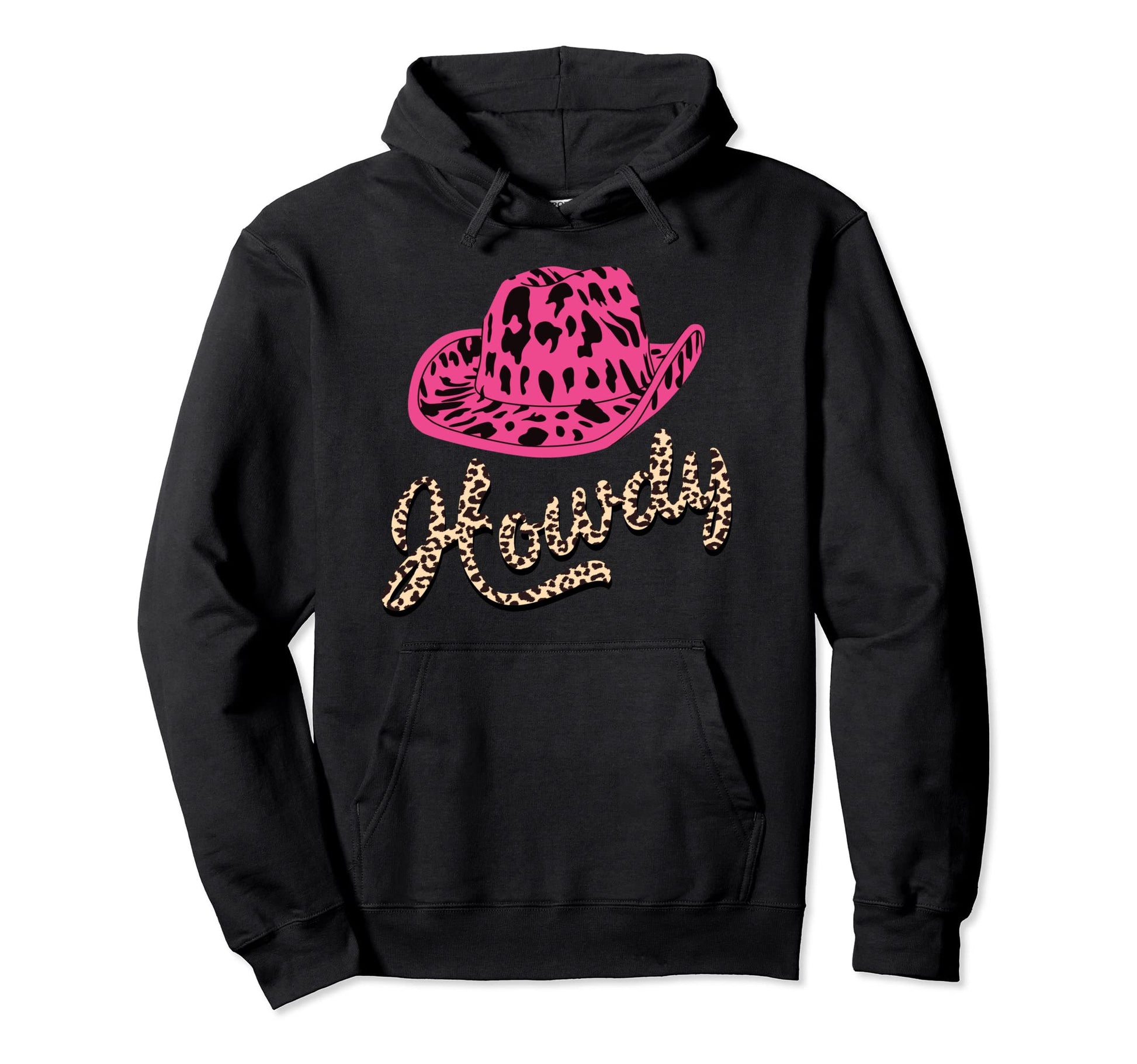 Rodeo White Howdy Western Cowboy Hat Hoodie - Graphic Print Men Women - T-Shirt, Sweatshirt, Hoodie