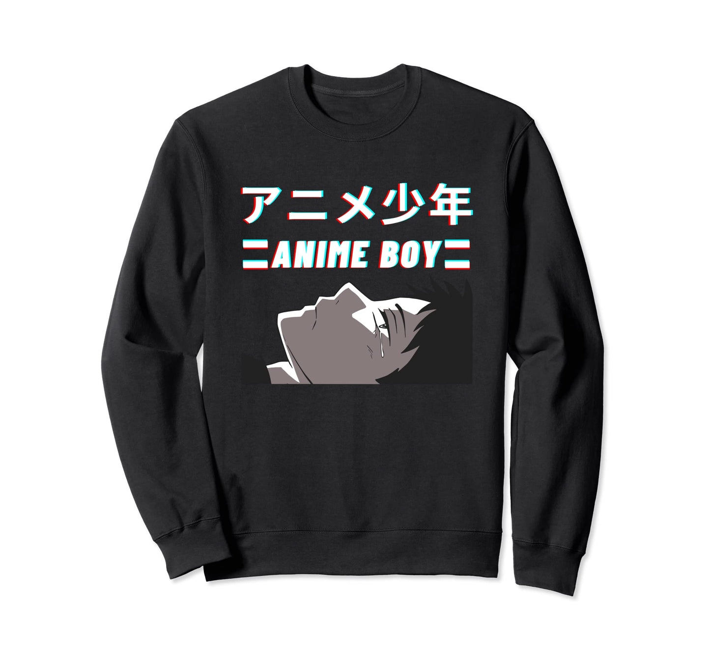 Anime Figure Japan Kanji Sweatshirt - Minimalist Print for Adults - T-Shirt, Sweatshirt, Hoodie