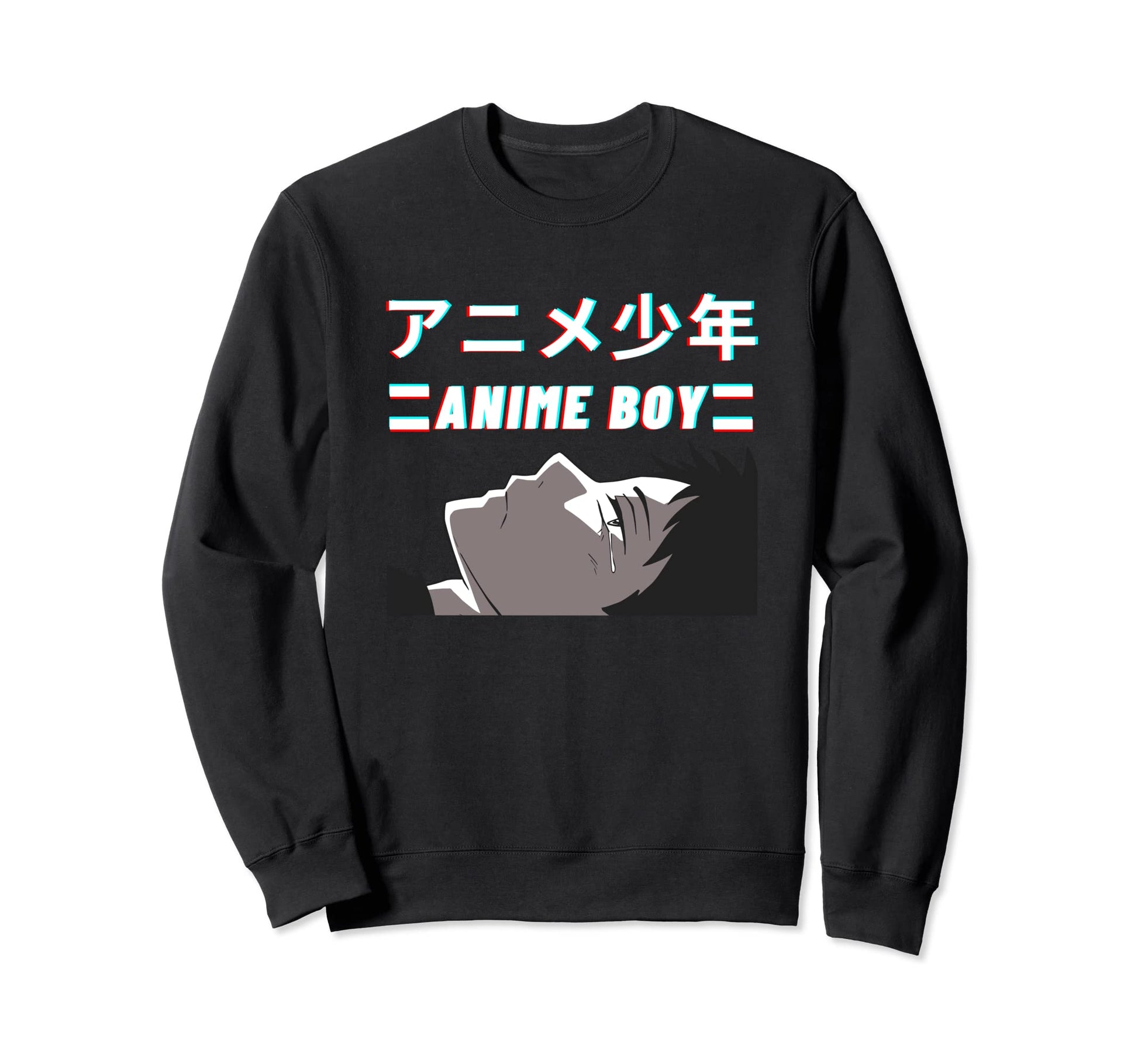 Anime Figure Japan Kanji Sweatshirt - Minimalist Print for Adults - T-Shirt, Sweatshirt, Hoodie