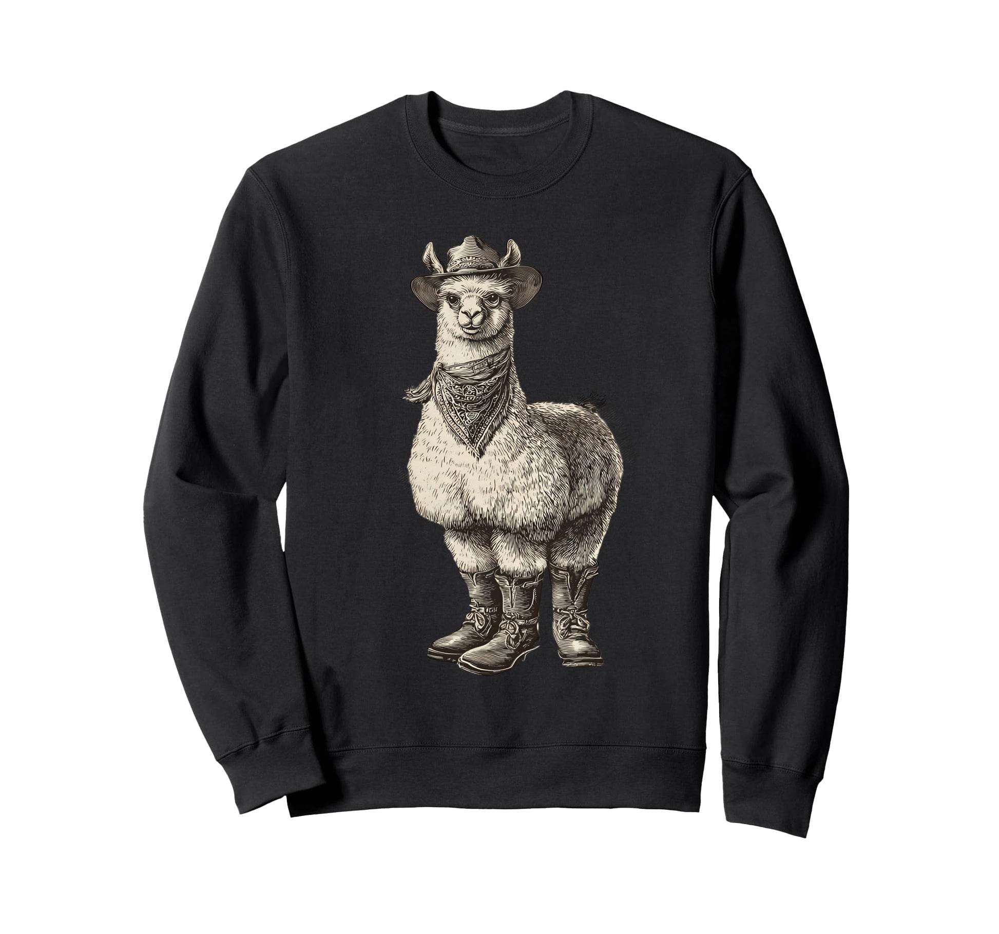 Llama Cowboy Rodeo Cowgirl Western Sweatshirt - Streetwear Style Men Women - T-Shirt, Sweatshirt, Hoodie