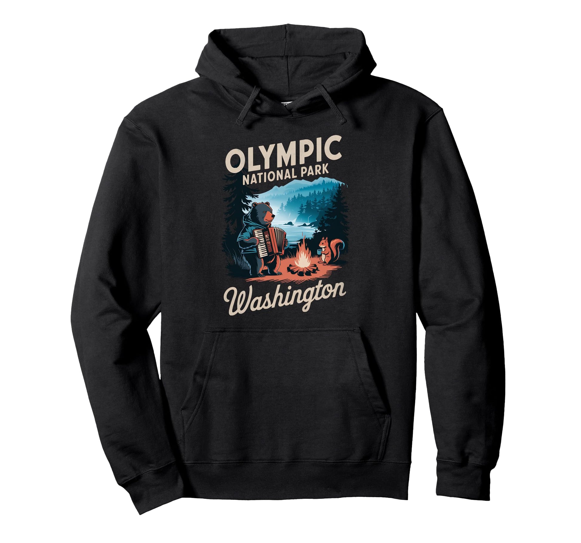 Explore Wilderness Olympic National Hoodie - Minimalist Print for Adults - T-Shirt, Sweatshirt, Hoodie