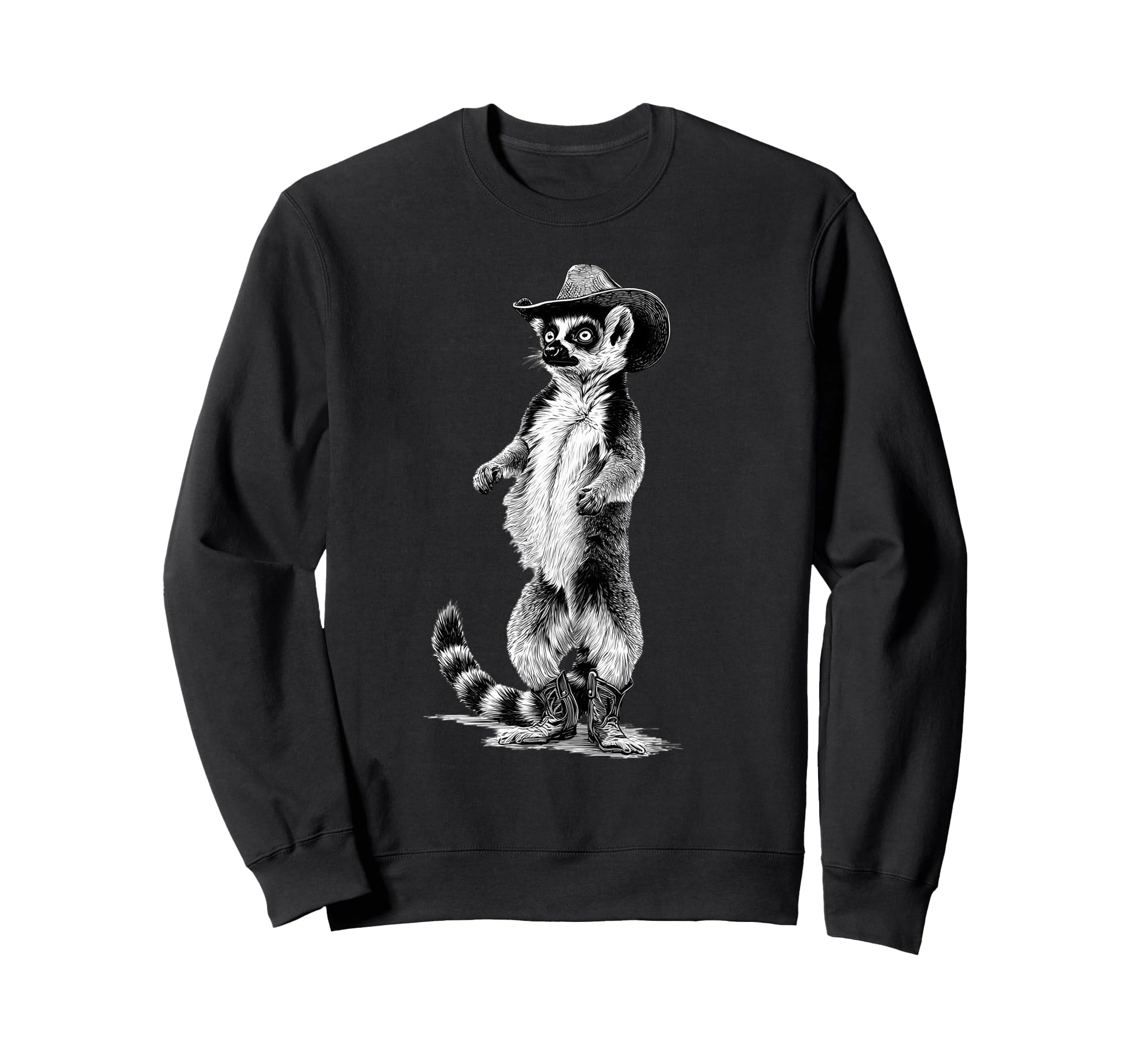 Country Cowboy Lemur Rodeo Sweatshirt - Fun Novelty Design Men Women - T-Shirt, Sweatshirt, Hoodie