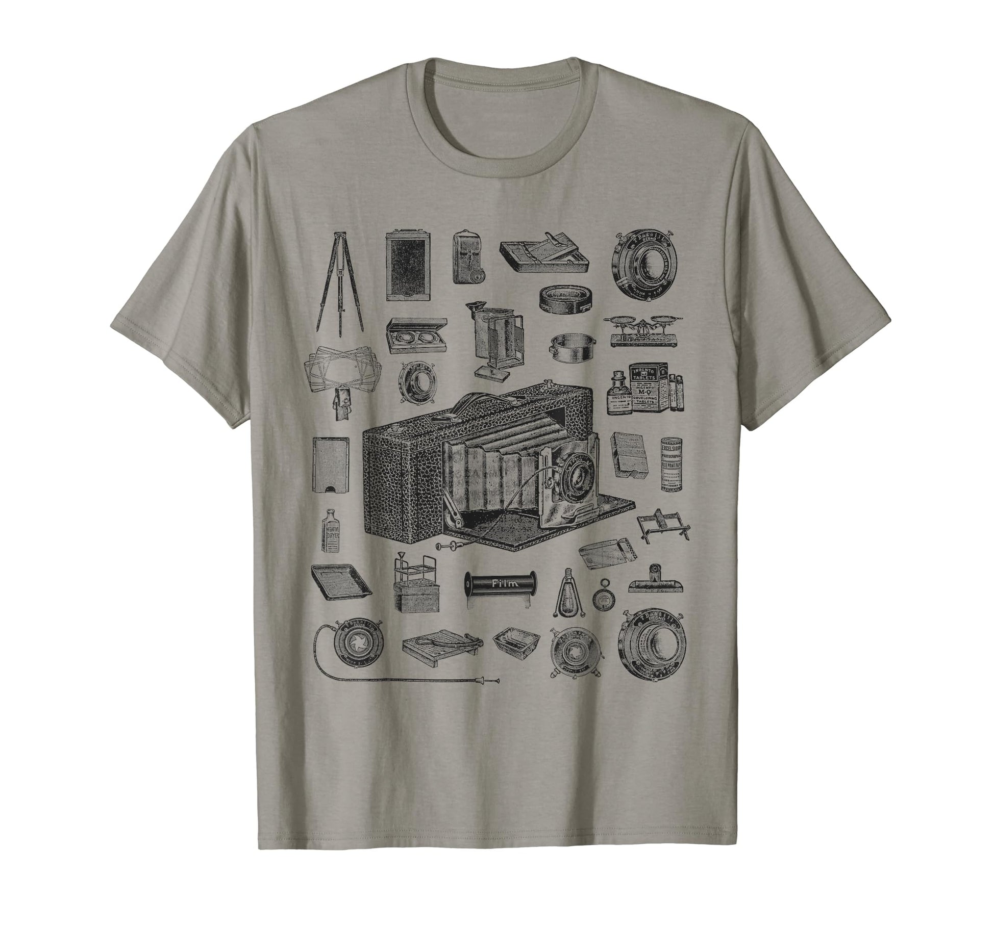Large Format Camera Parts T-Shirt - Minimalist Print for Adults - T-Shirt, Sweatshirt, Hoodie