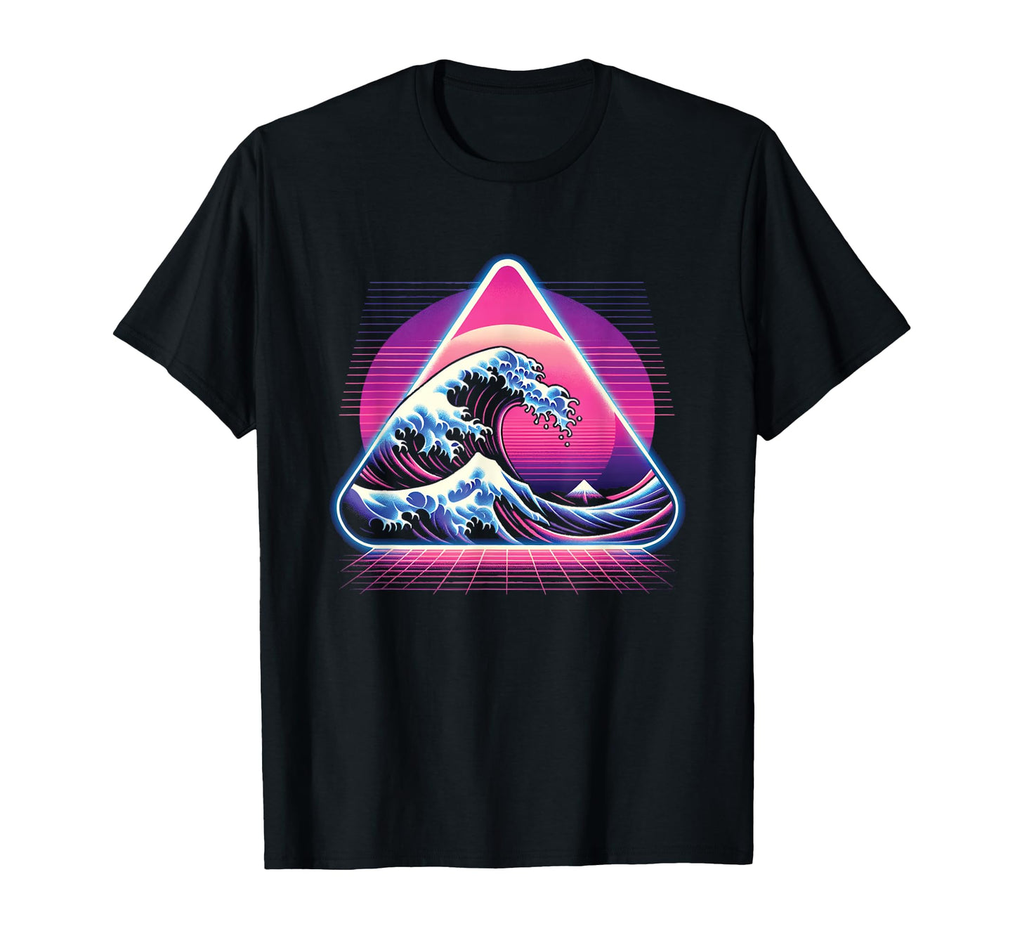 Great Wave Kanagawa Vaporwave T-Shirt - Streetwear Style for Adults - T-Shirt, Sweatshirt, Hoodie