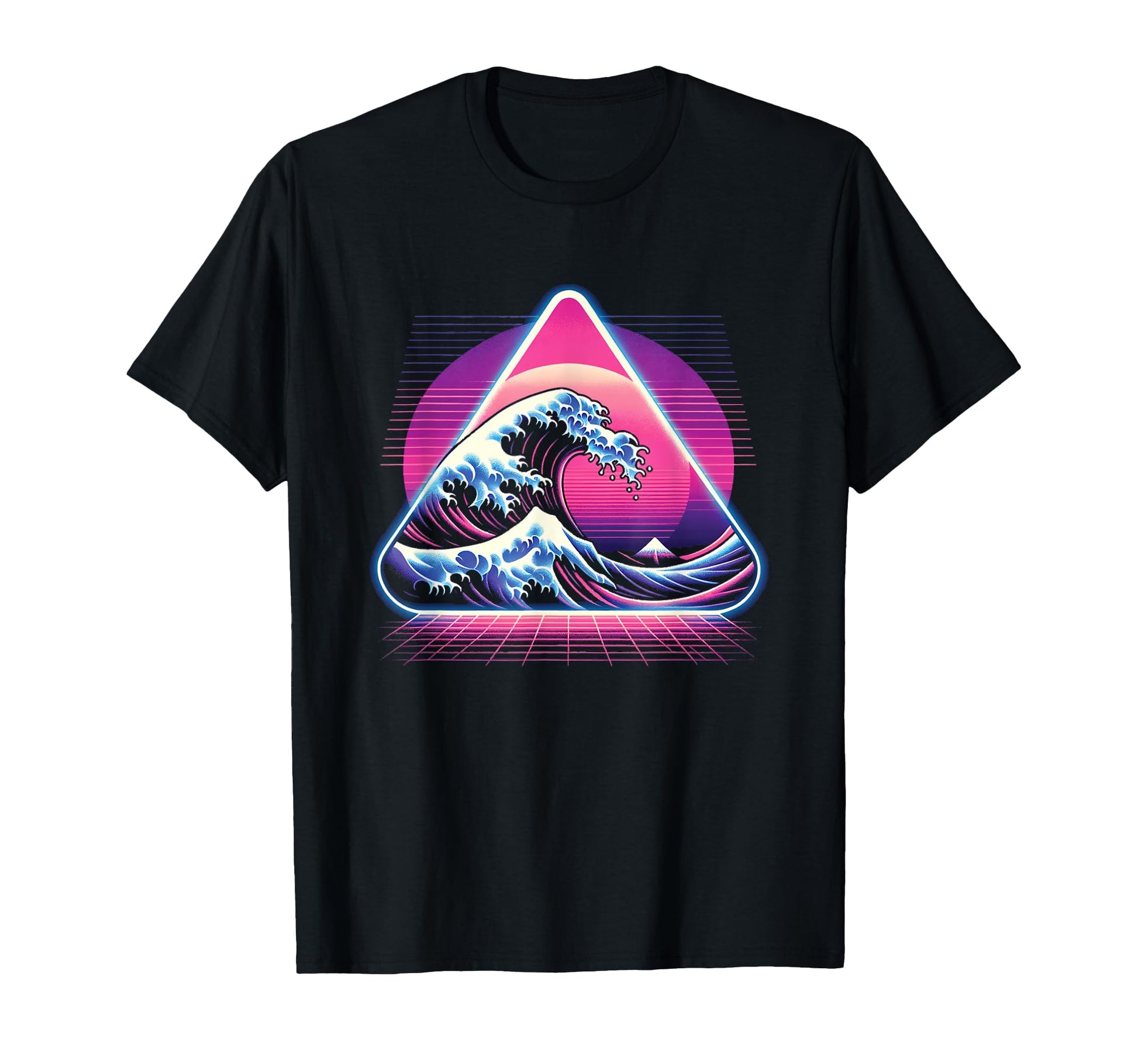 Great Wave Kanagawa Vaporwave T-Shirt - Streetwear Style for Adults - T-Shirt, Sweatshirt, Hoodie