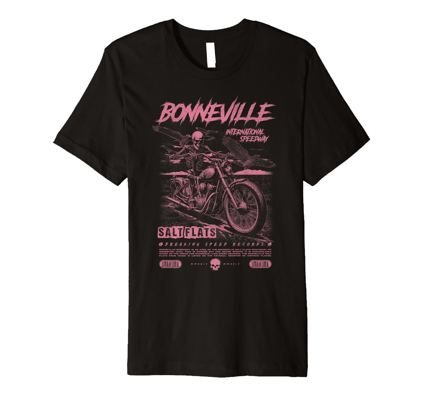 Bonneville Salt Flats Motorcycle T-Shirt - Fun Novelty Design for Adults - T-Shirt, Sweatshirt, Hoodie