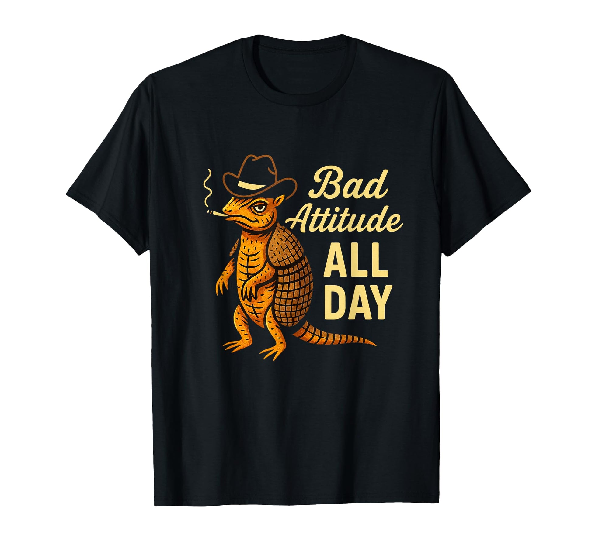 Funny Armadillo Cowboy Hat Western T-Shirt - Custom Art Print Unisex - T-Shirt, Sweatshirt, Hoodie
