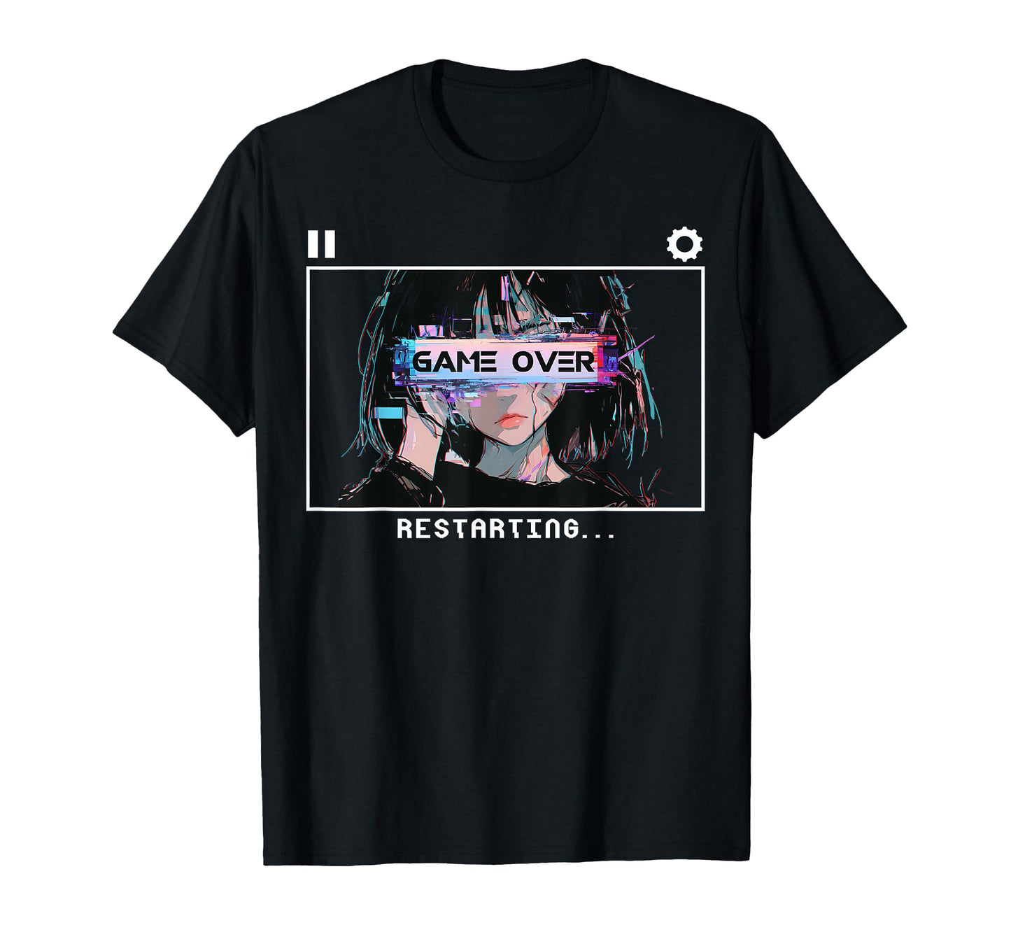 Game Over Restarting Sad Vaporwave T-Shirt - Trendy Graphic Men Women - T-Shirt, Sweatshirt, Hoodie