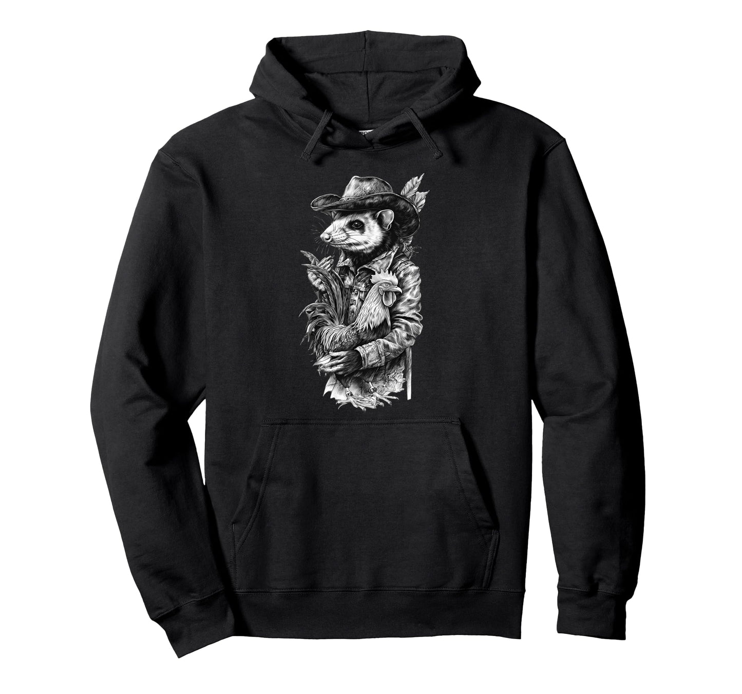 Opossum Cowboy Rodeo Cowgirl Possum Hoodie - Custom Art Print for Adults - T-Shirt, Sweatshirt, Hoodie