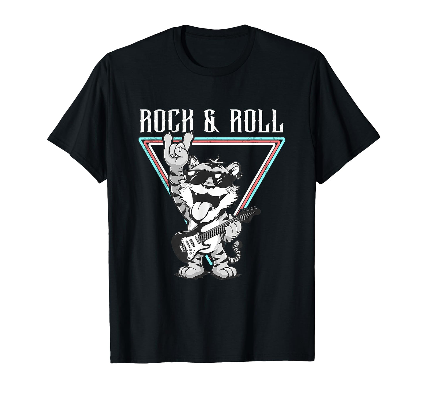 Rock Roll Hand Sign Music Guitar Hoodie - Novelty Apparel Men Women - T-Shirt, Sweatshirt, Hoodie