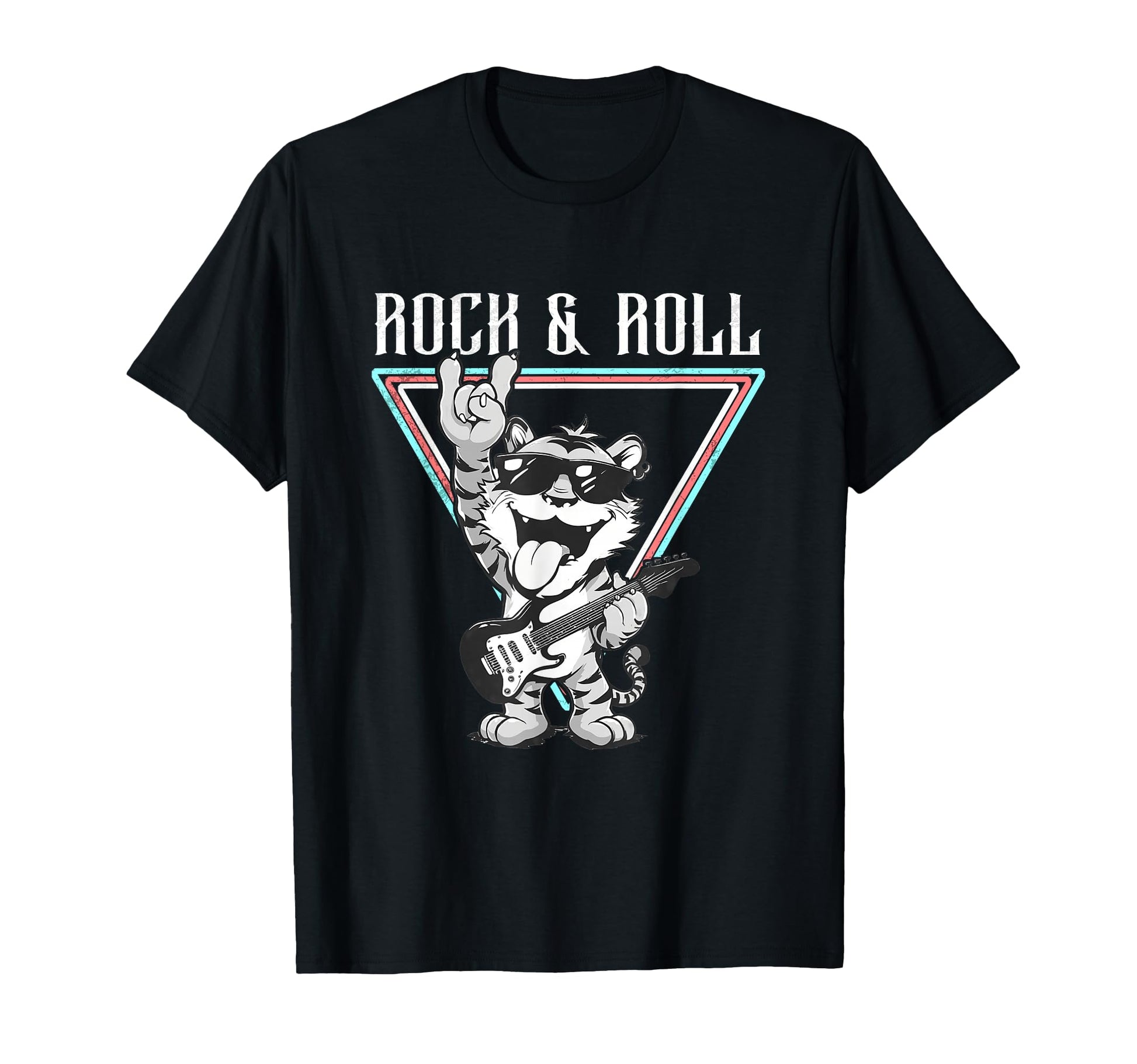 Rock Roll Hand Sign Music Guitar Hoodie - Novelty Apparel Men Women - T-Shirt, Sweatshirt, Hoodie