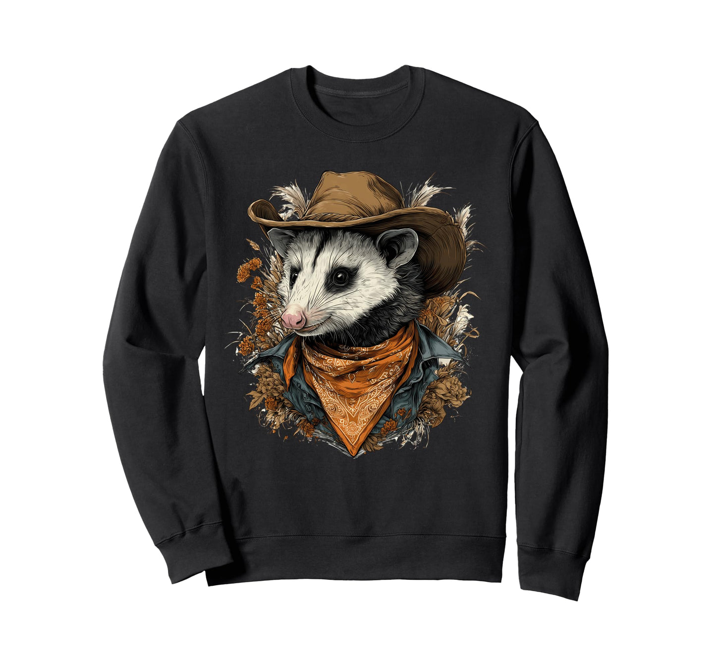 Opossum Cowboy Rodeo Cowgirl Possum Sweatshirt - Novelty Apparel Unisex - T-Shirt, Sweatshirt, Hoodie