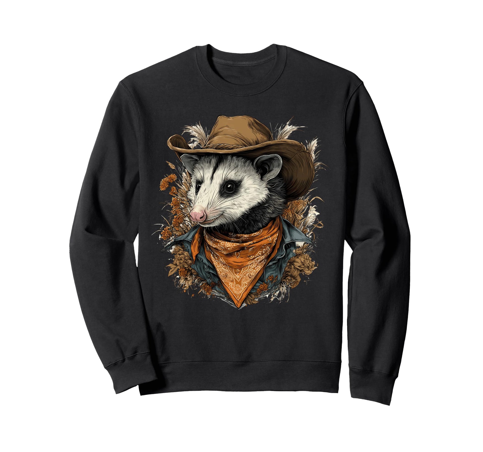 Opossum Cowboy Rodeo Cowgirl Possum Sweatshirt - Novelty Apparel Unisex - T-Shirt, Sweatshirt, Hoodie