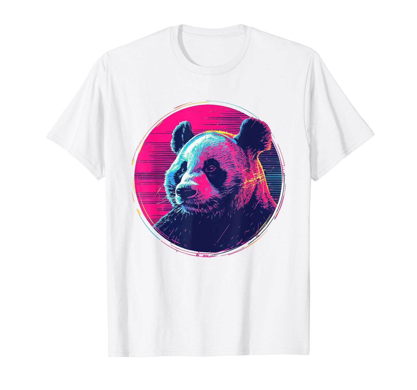 Giant Panda 80S Synthwave Africa T-Shirt - Fun Novelty Design for Adults - T-Shirt, Sweatshirt, Hoodie