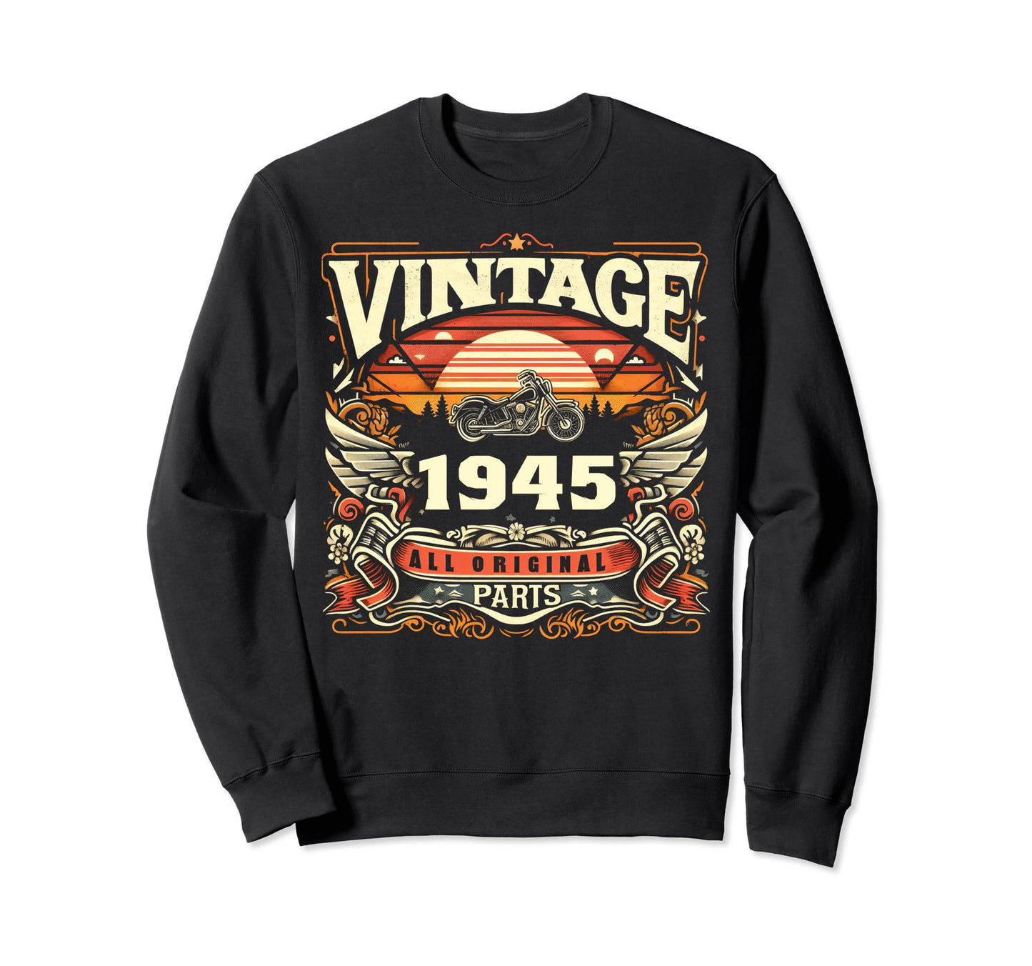 1945 Born 1945 79Th Birthday Sweatshirt - Custom Art Print Men Women - T-Shirt, Sweatshirt, Hoodie