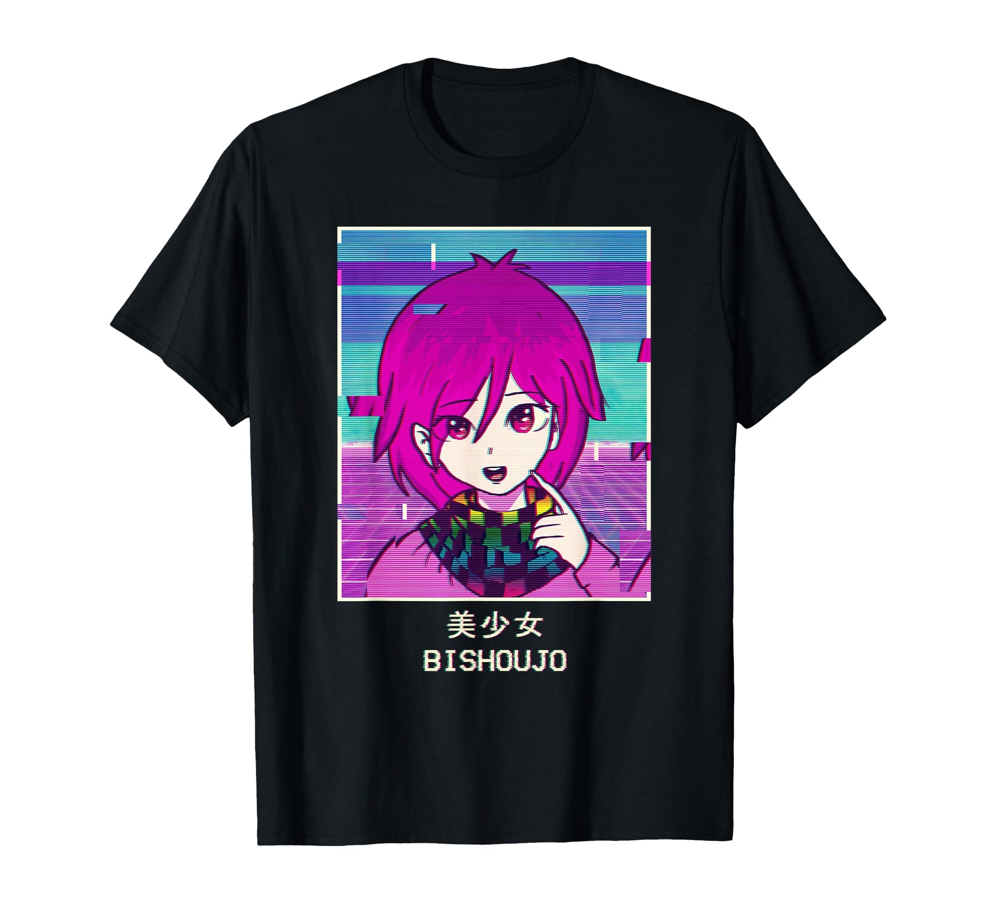 Anime Bishoujo Japanese Vaporwave T-Shirt - Aesthetic Graphic for Adults - T-Shirt, Sweatshirt, Hoodie