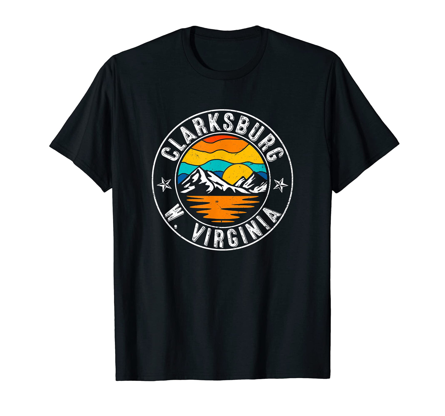 70S 80S Clarksburg West Virginia Wv T-Shirt - Minimalist Print Men Women - T-Shirt, Sweatshirt, Hoodie