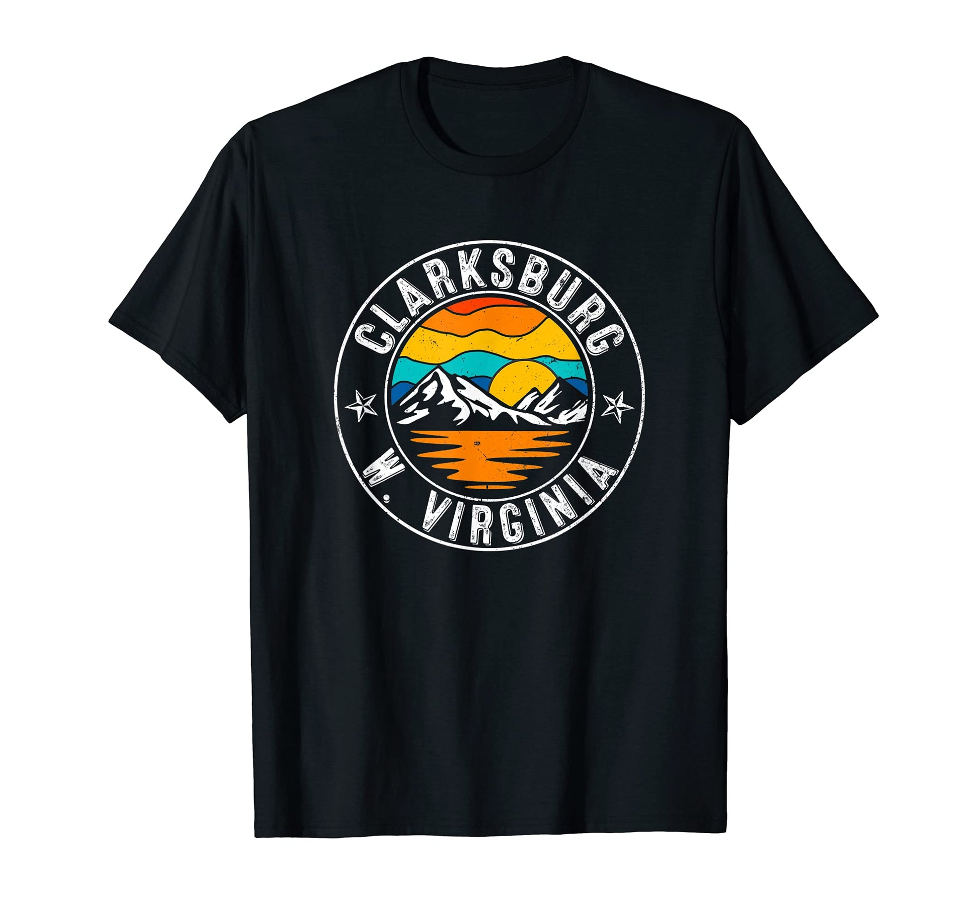 70S 80S Clarksburg West Virginia Wv T-Shirt - Minimalist Print Men Women - T-Shirt, Sweatshirt, Hoodie