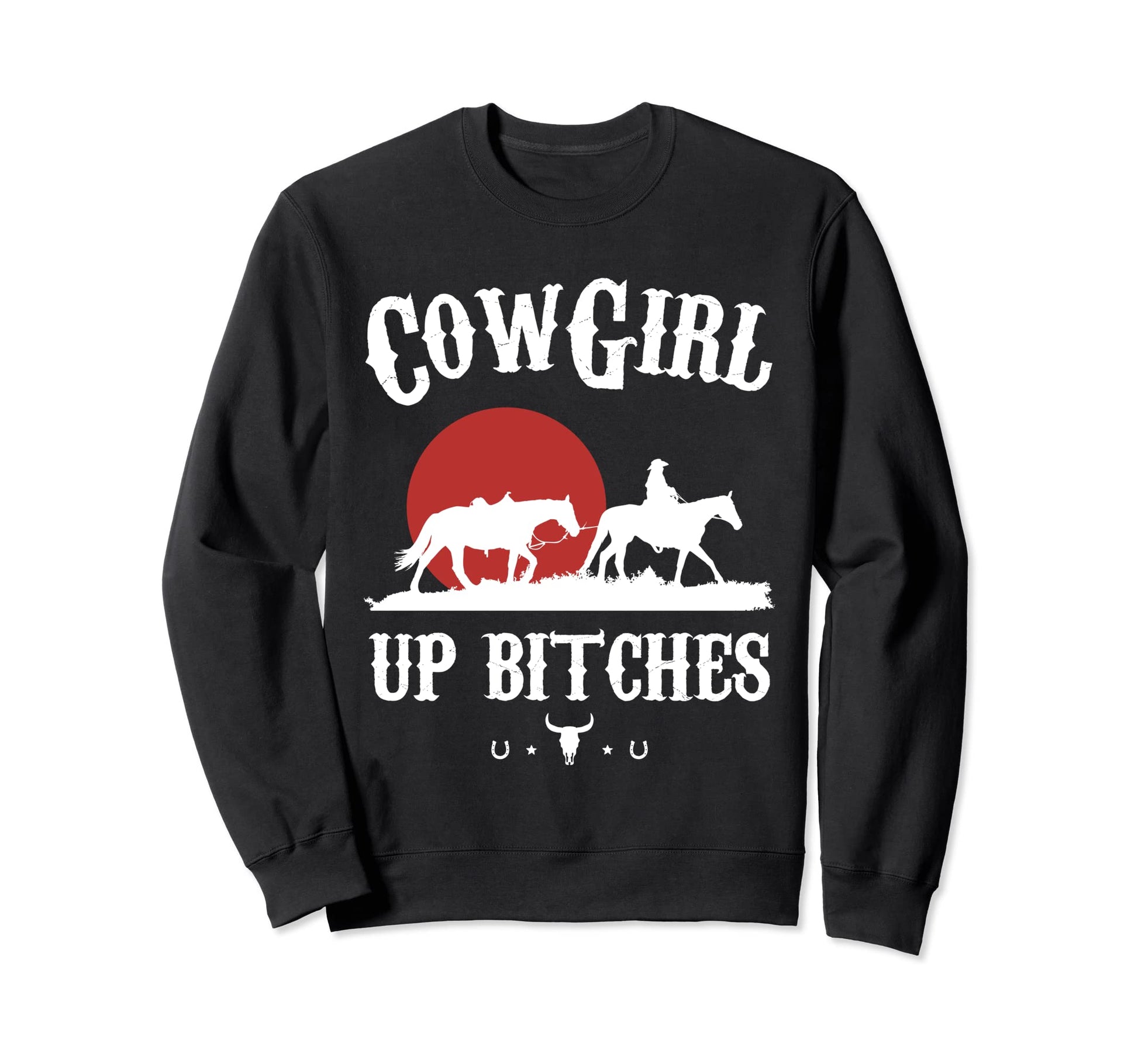 Western Cowgirl Yeehaw Hippie Boho Sweatshirt - Minimalist Print Unisex - T-Shirt, Sweatshirt, Hoodie