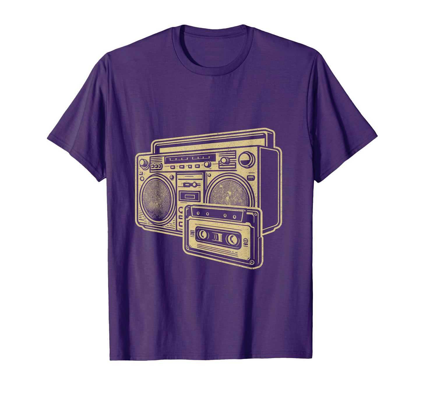 Boombox Gold Line Art Music Lover T-Shirt - Unique Graphic Unisex - T-Shirt, Sweatshirt, Hoodie