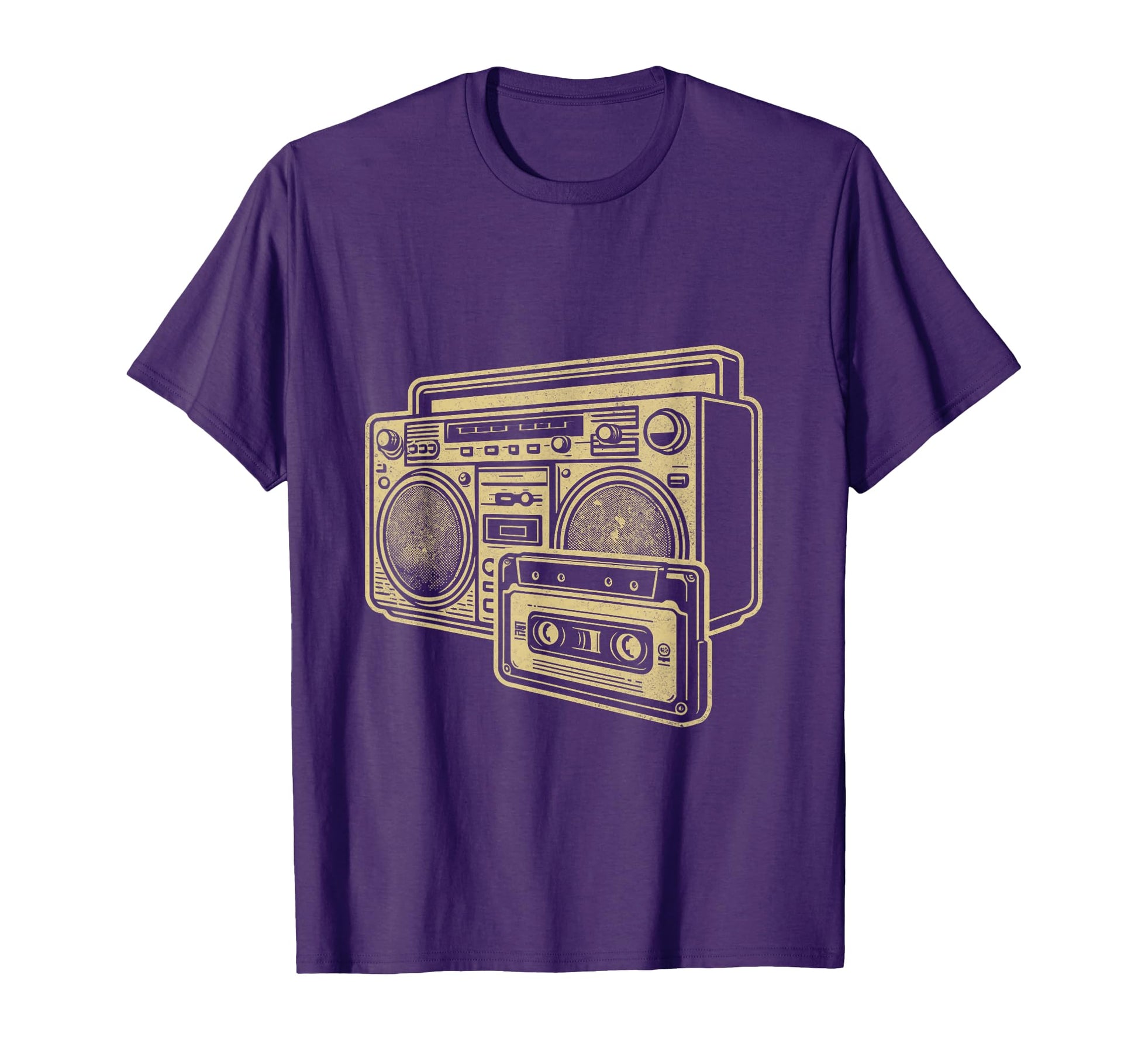 Boombox Gold Line Art Music Lover T-Shirt - Unique Graphic Unisex - T-Shirt, Sweatshirt, Hoodie