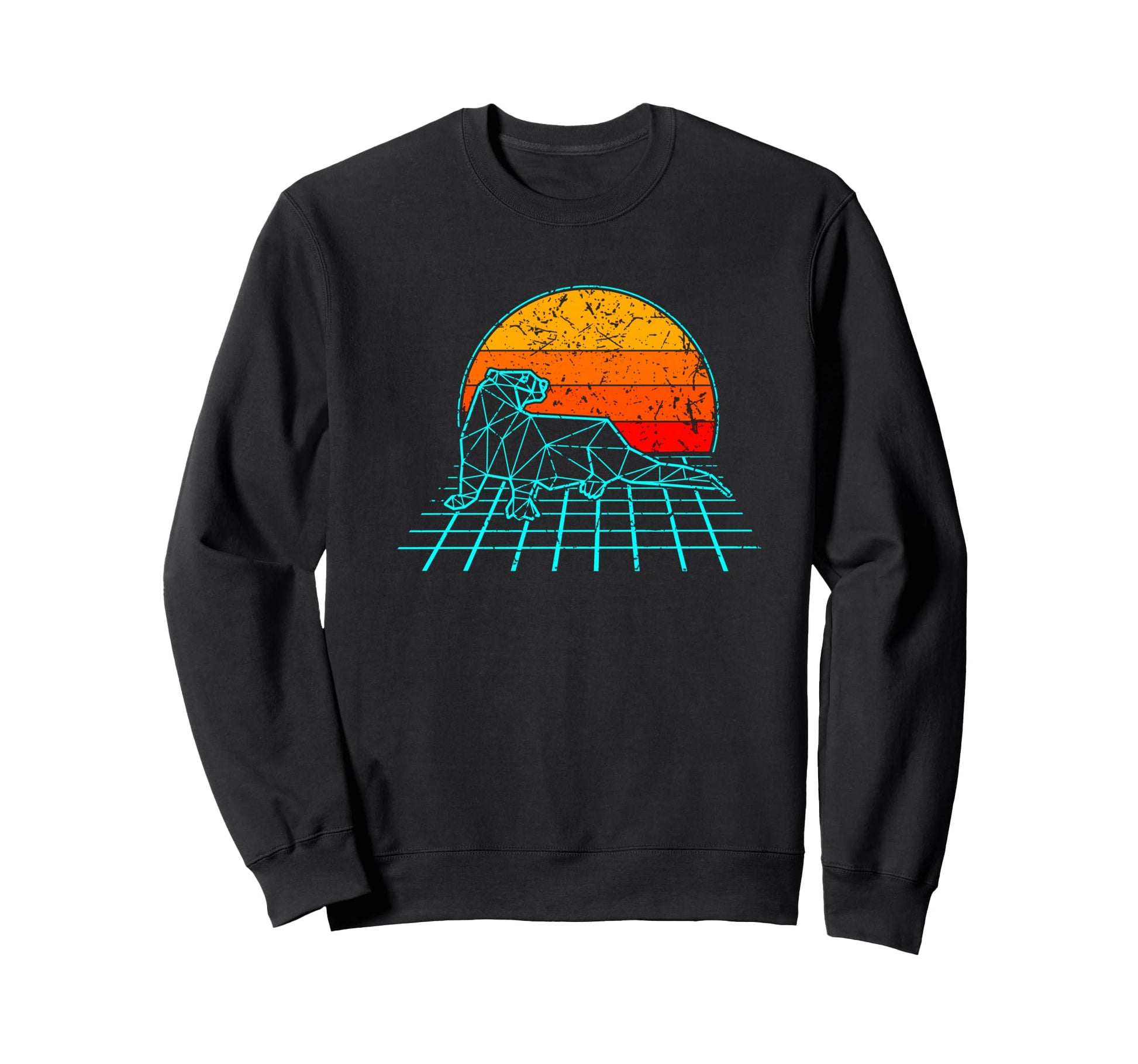 Sea Otter Retrowave Vaporwave Otter Sweatshirt - Novelty Apparel Unisex - T-Shirt, Sweatshirt, Hoodie