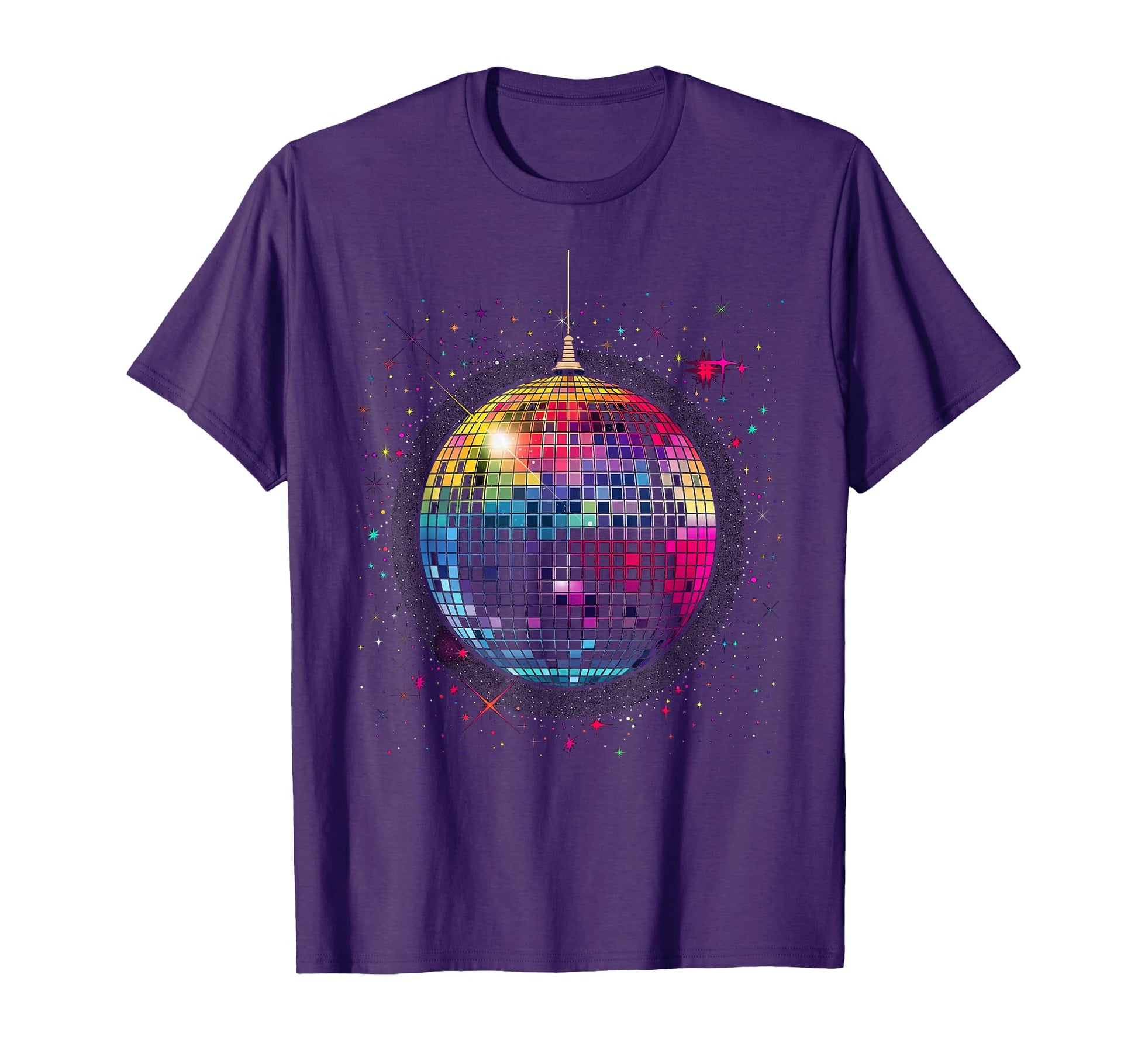 Colored Disco Ball House Discoball T-Shirt - Trendy Graphic for Adults - T-Shirt, Sweatshirt, Hoodie
