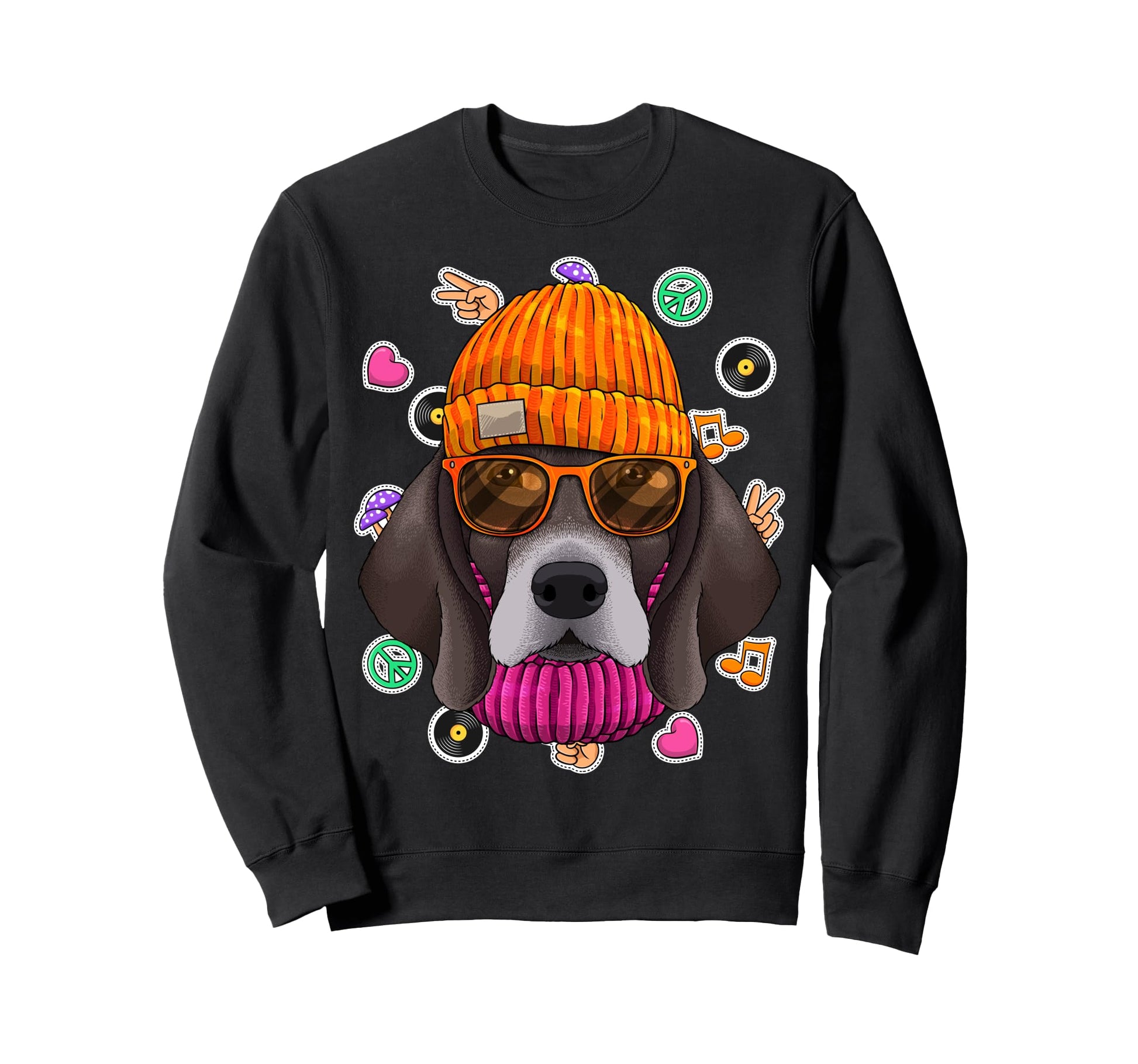 Hipster Pointer Geek Nerd Glasses Sweatshirt - Unique Graphic for Adults - T-Shirt, Sweatshirt, Hoodie