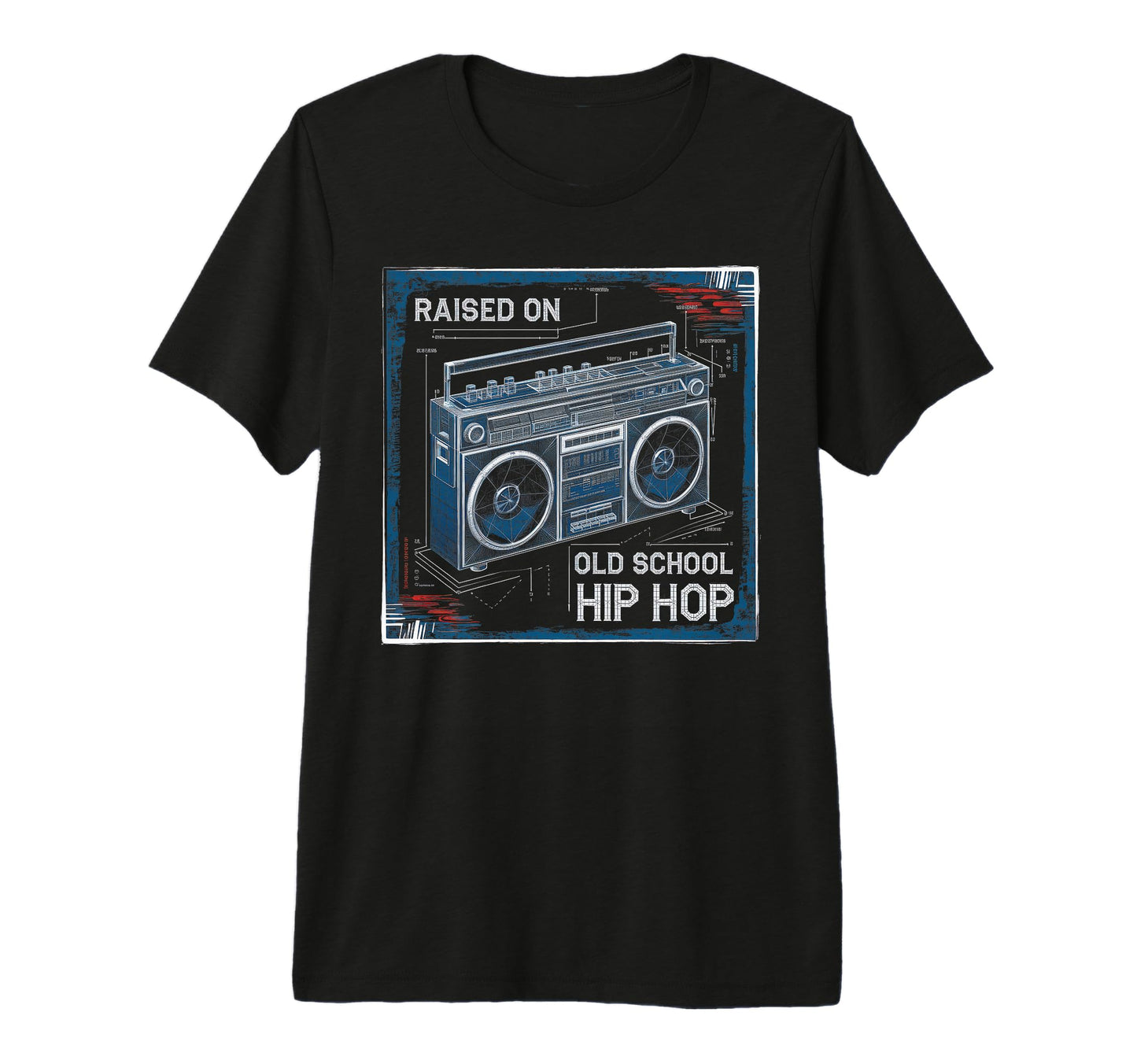Raised Old School Hip Hop Cassette T-Shirt - Aesthetic Graphic Unisex - T-Shirt, Sweatshirt, Hoodie