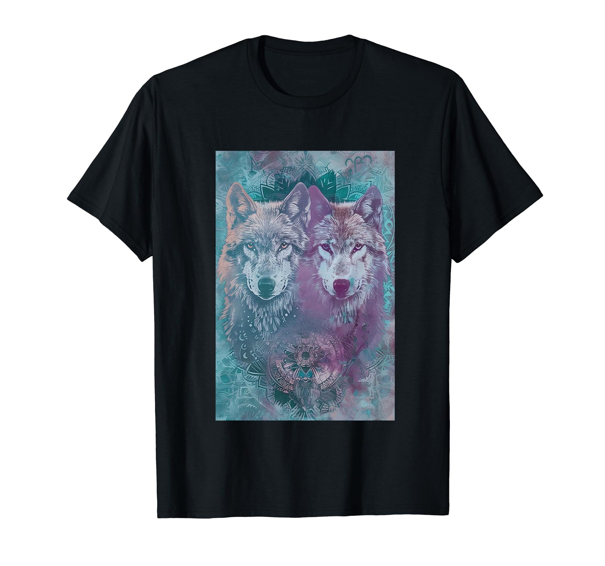 Boho Mystic Wolf Art T-Shirt - Trendy Graphic Men Women - T-Shirt, Sweatshirt, Hoodie