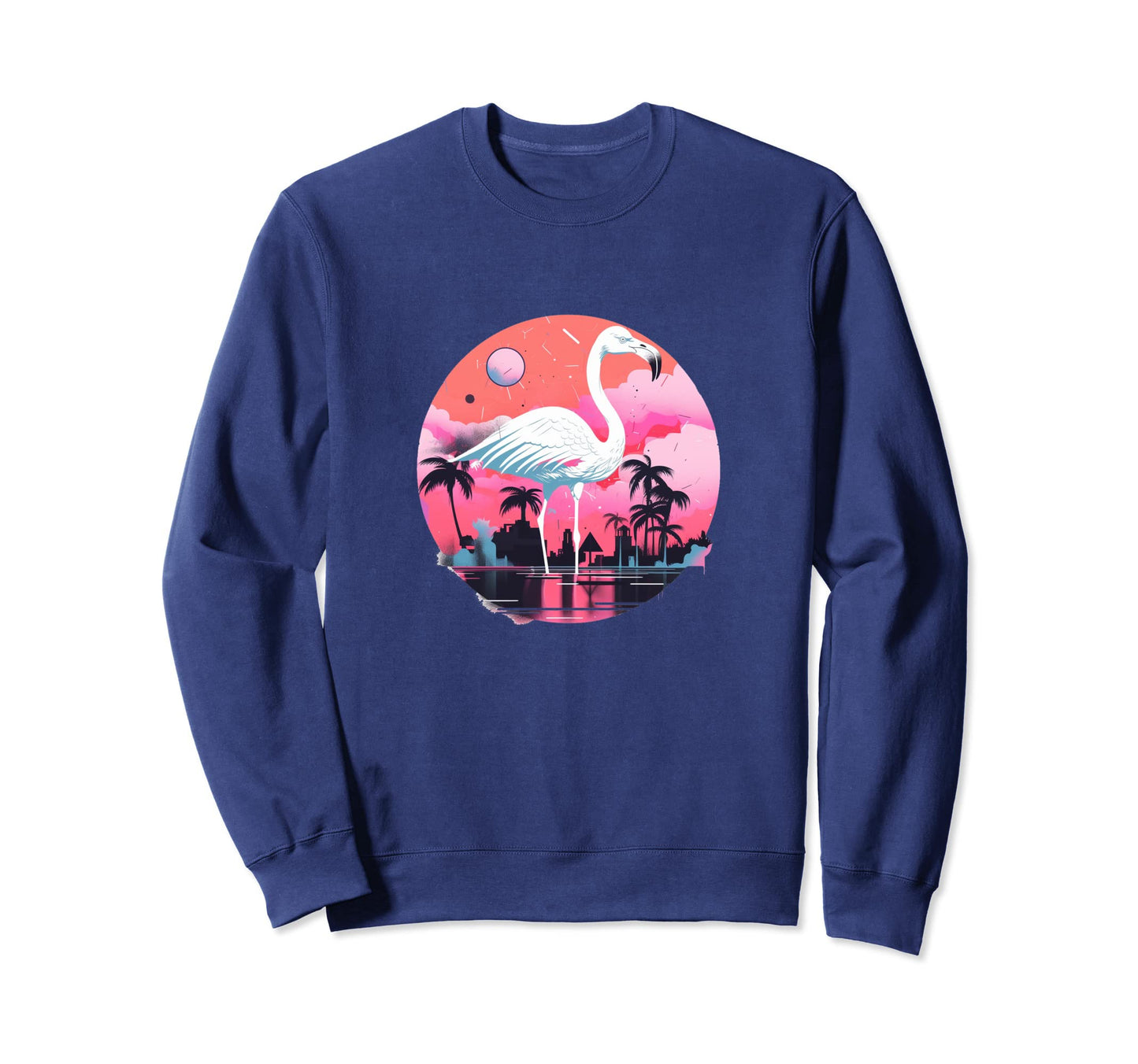 80S 90S Flamingo Japanese Sweatshirt - Aesthetic Graphic for Adults - T-Shirt, Sweatshirt, Hoodie