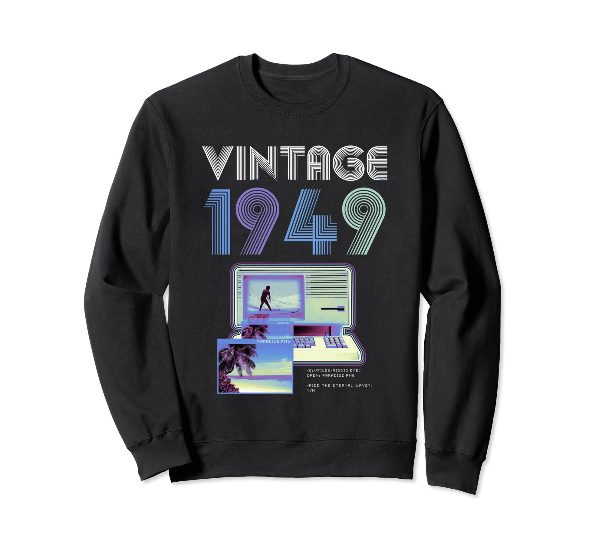 Vaporwave Aesthetic Grunge Gaming Sweatshirt - Custom Art Print for Adults - T-Shirt, Sweatshirt, Hoodie
